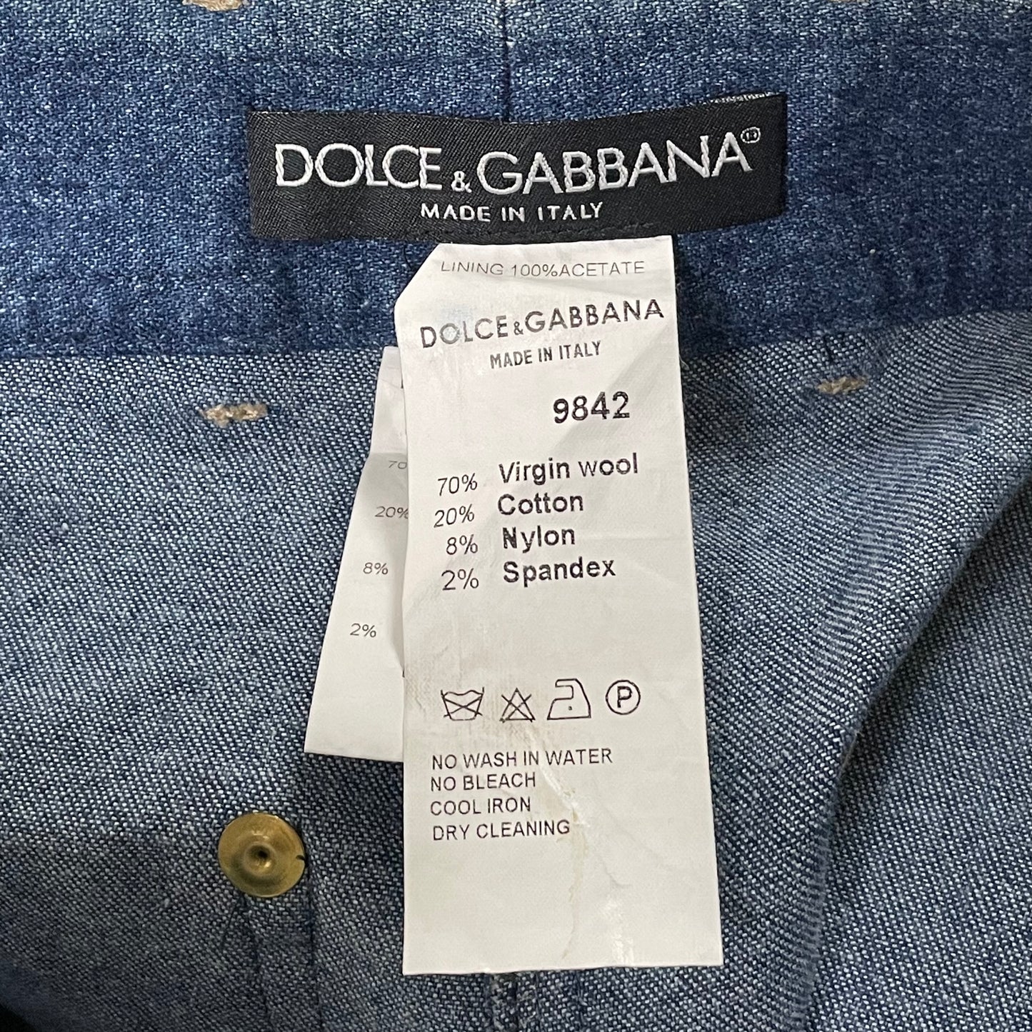 DOLCE&GABBANA Spring Summer 2001 Docking Denim Flared Pants