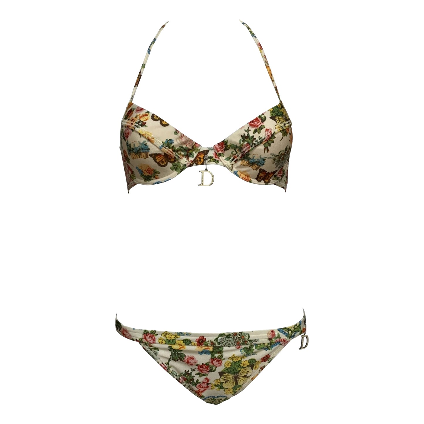 CHRISTIAN DIOR Spring Summer 2002 Floral Print Bikini