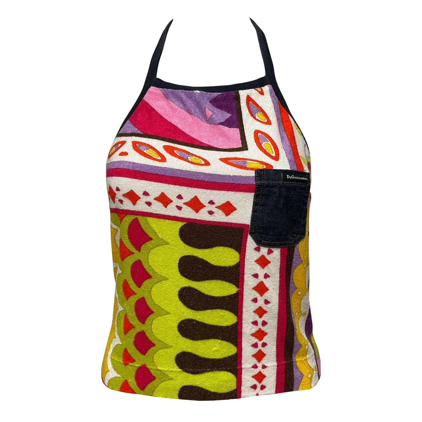 D&G Pile Halter Neck Top