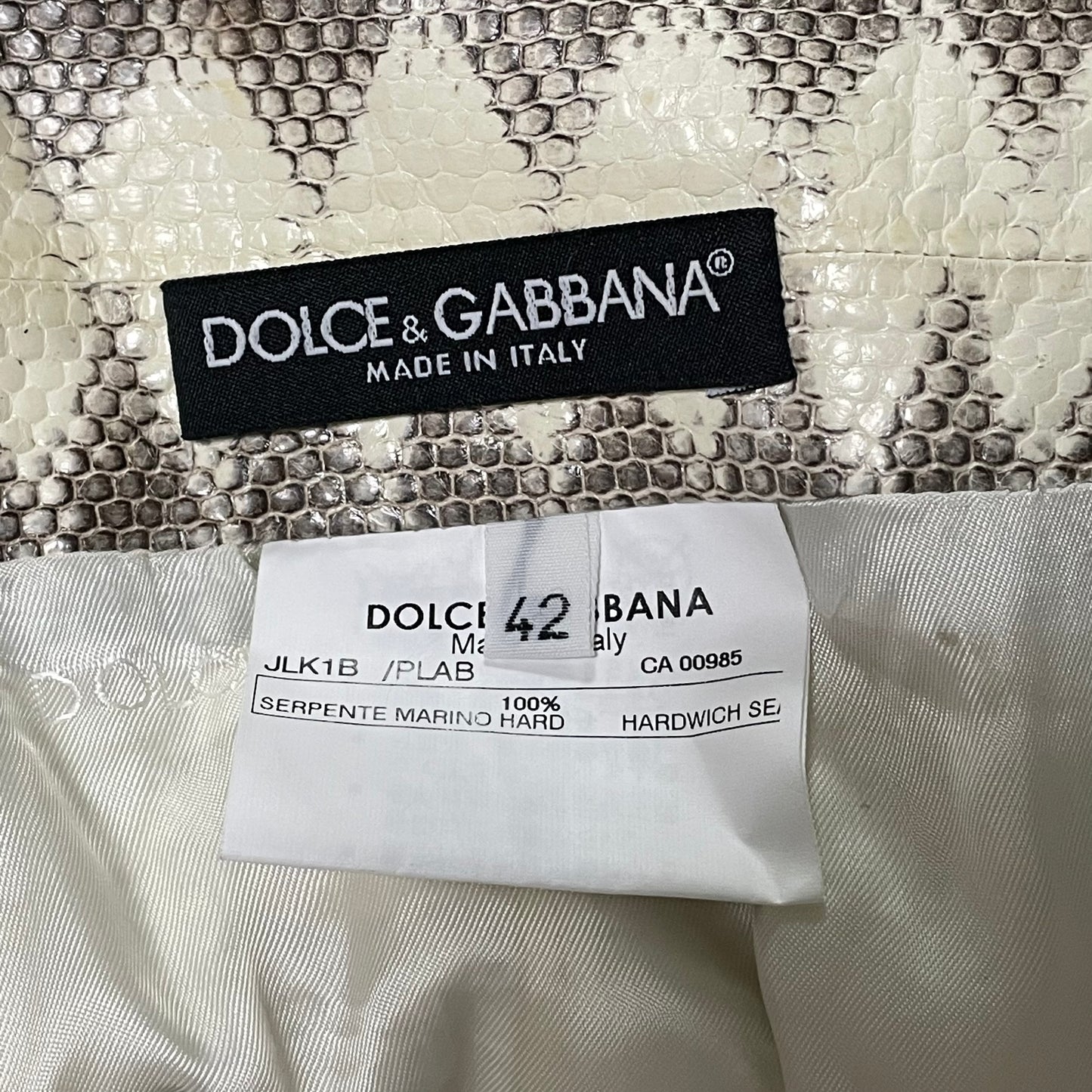 DOLCE&GABBANA Spring Summer 2005 Snake Skirt