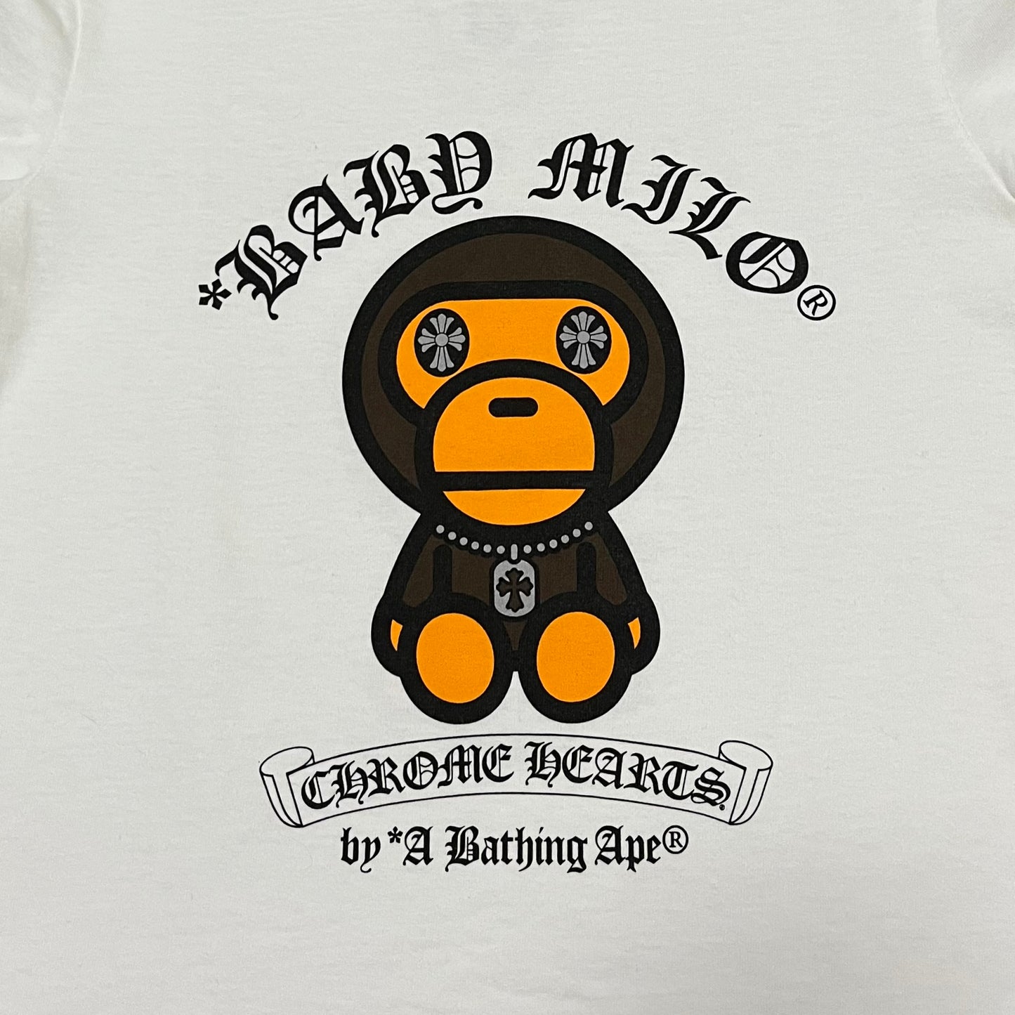 A BATHING APE × CHROME HEARTS 2009 Baby Milo T-Shirt