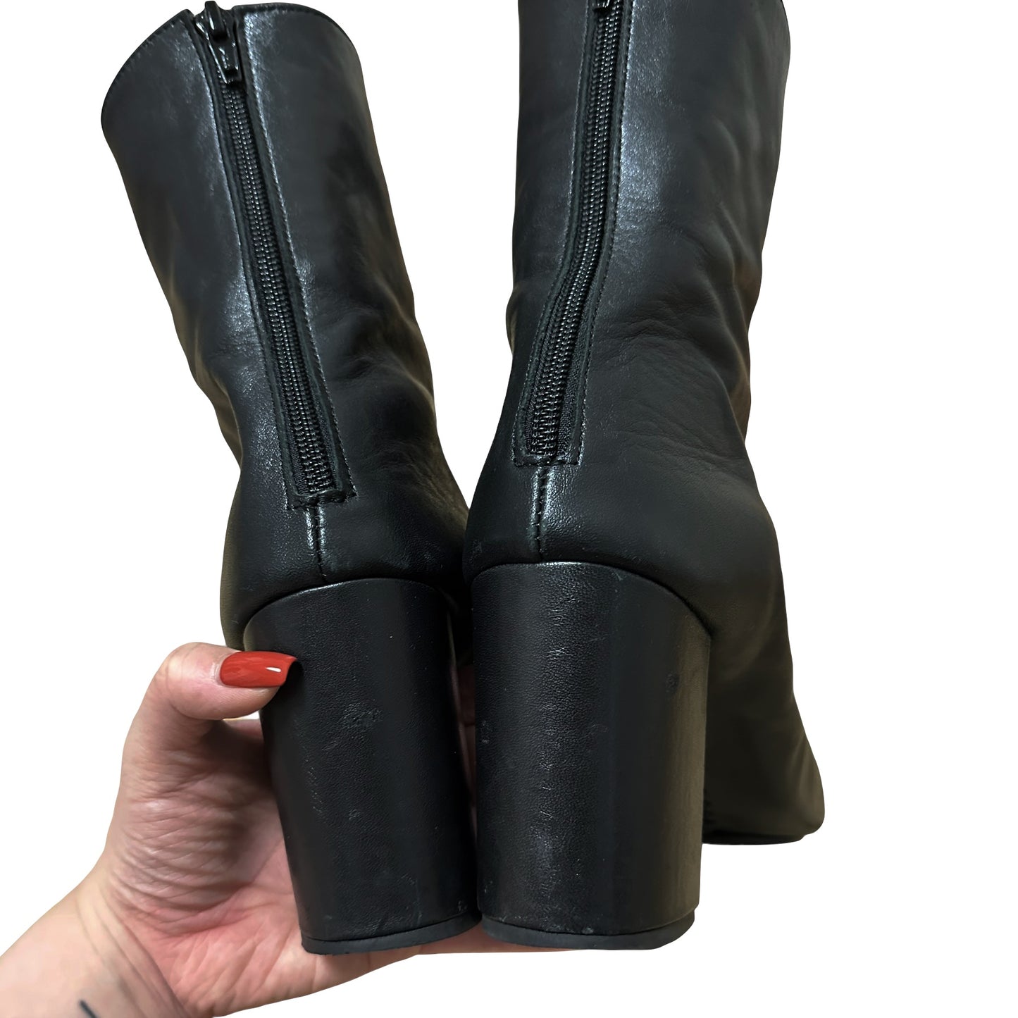 JUNYA WATANABE Spring Summer 2017 Leather Zip Ankle Boots