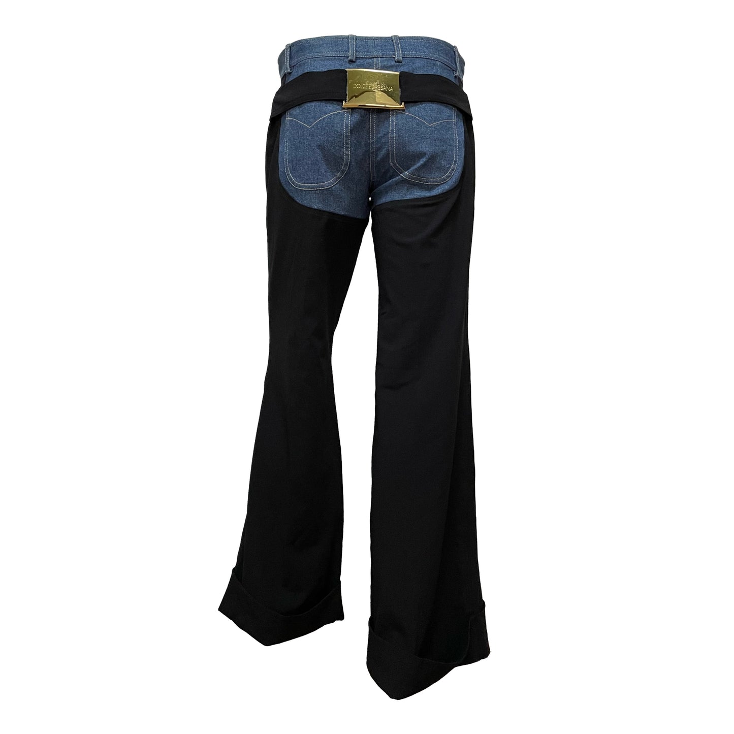 DOLCE&GABBANA Spring Summer 2001 Docking Denim Flared Pants