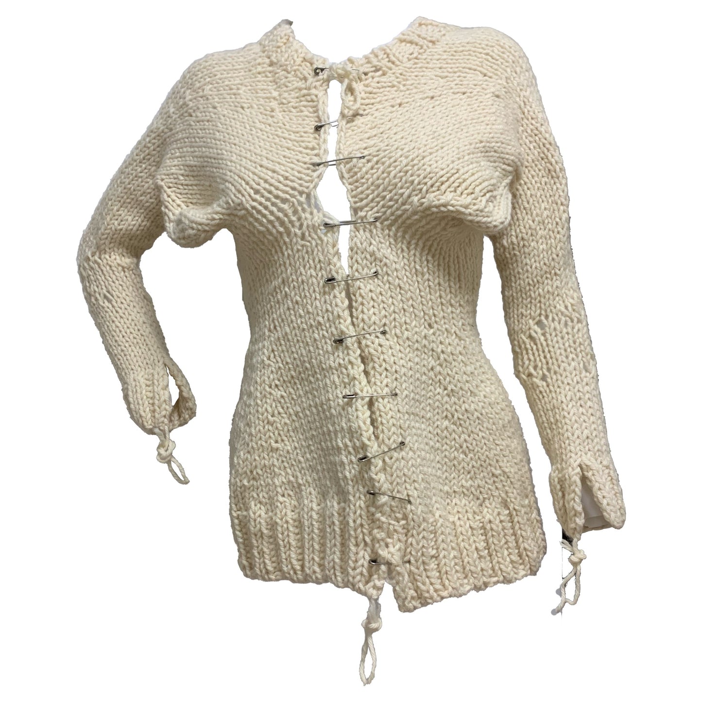 JUNYA WATANABE Fall Winter 1997 Safety Pin Knit Cardigan