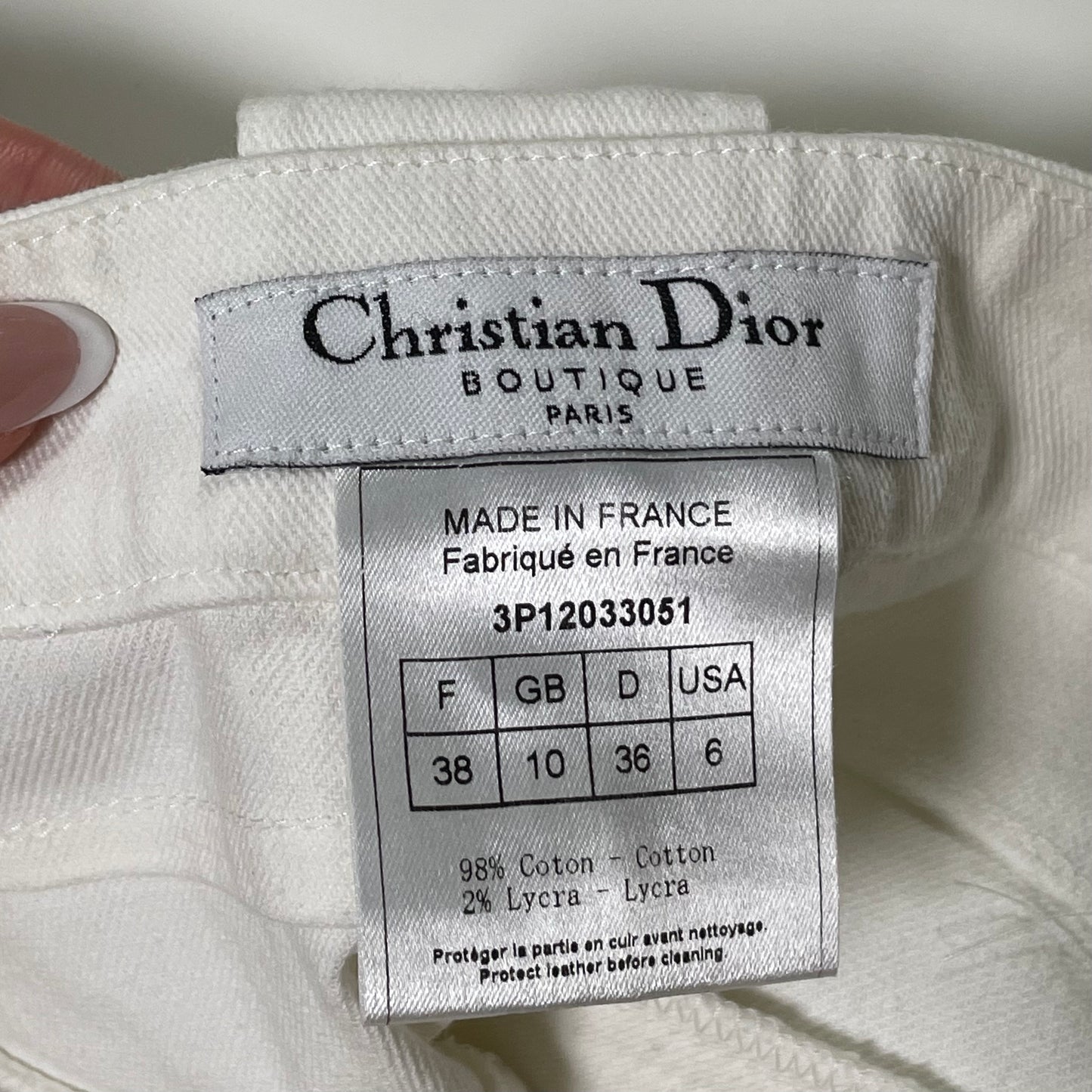 CHRISTIAN DIOR Fall Winter 2003 White Laced Up Skirt
