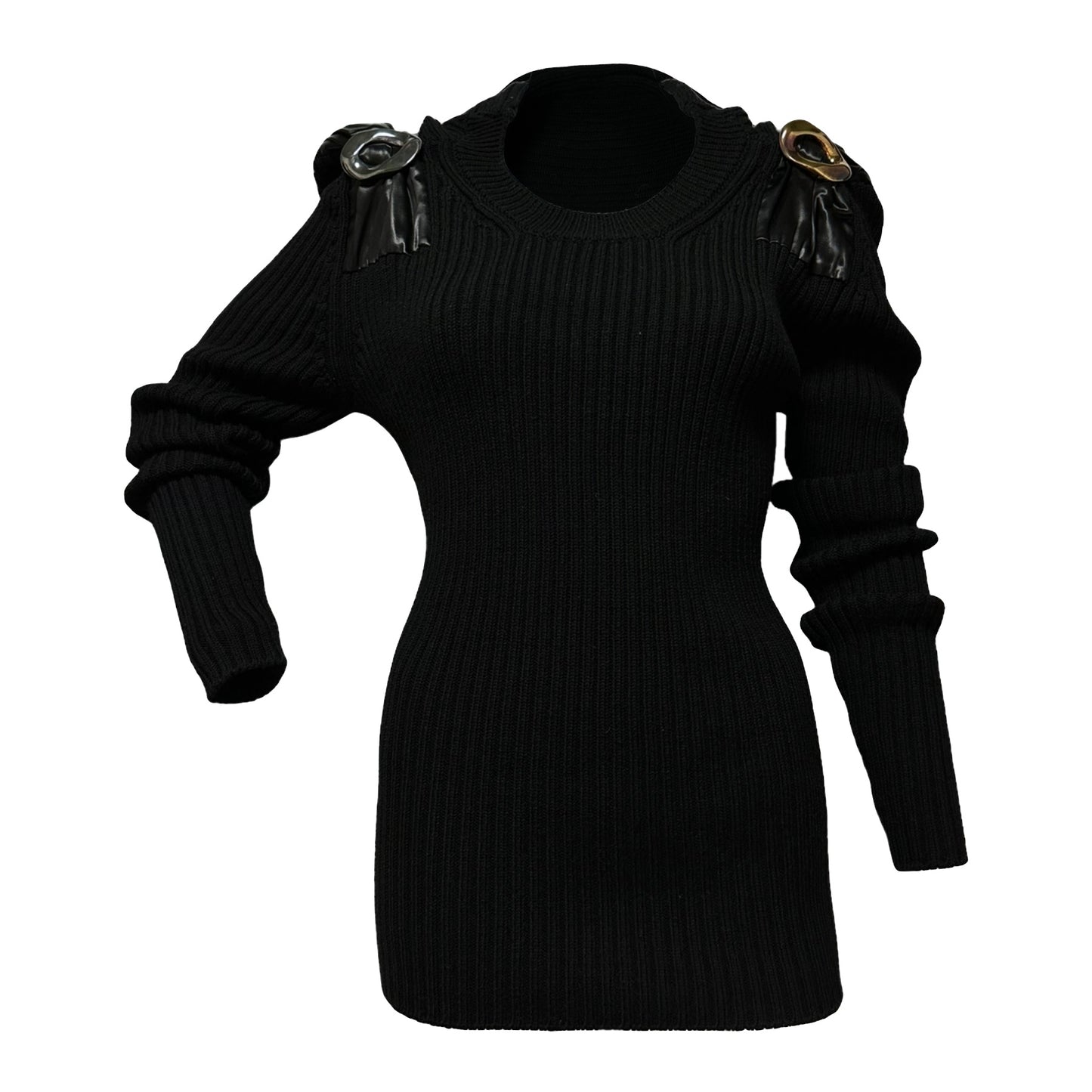 BOTTEGA VENETA Fall Winter 2019 Ribbed Buckle Detail Knit Sweater