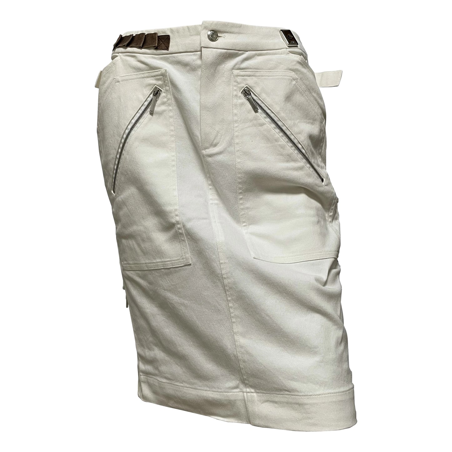 CHRISTIAN DIOR Fall Winter 2003 White Laced Up Skirt