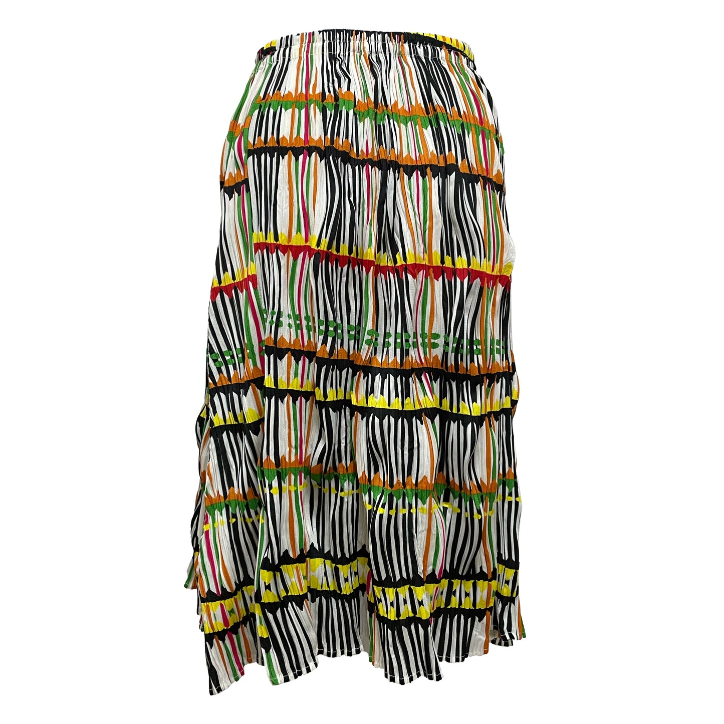 PLEATS PLEASE ISSEY MIYAKE Spring Summer 2002 Pleated Checkered Midi Skirt