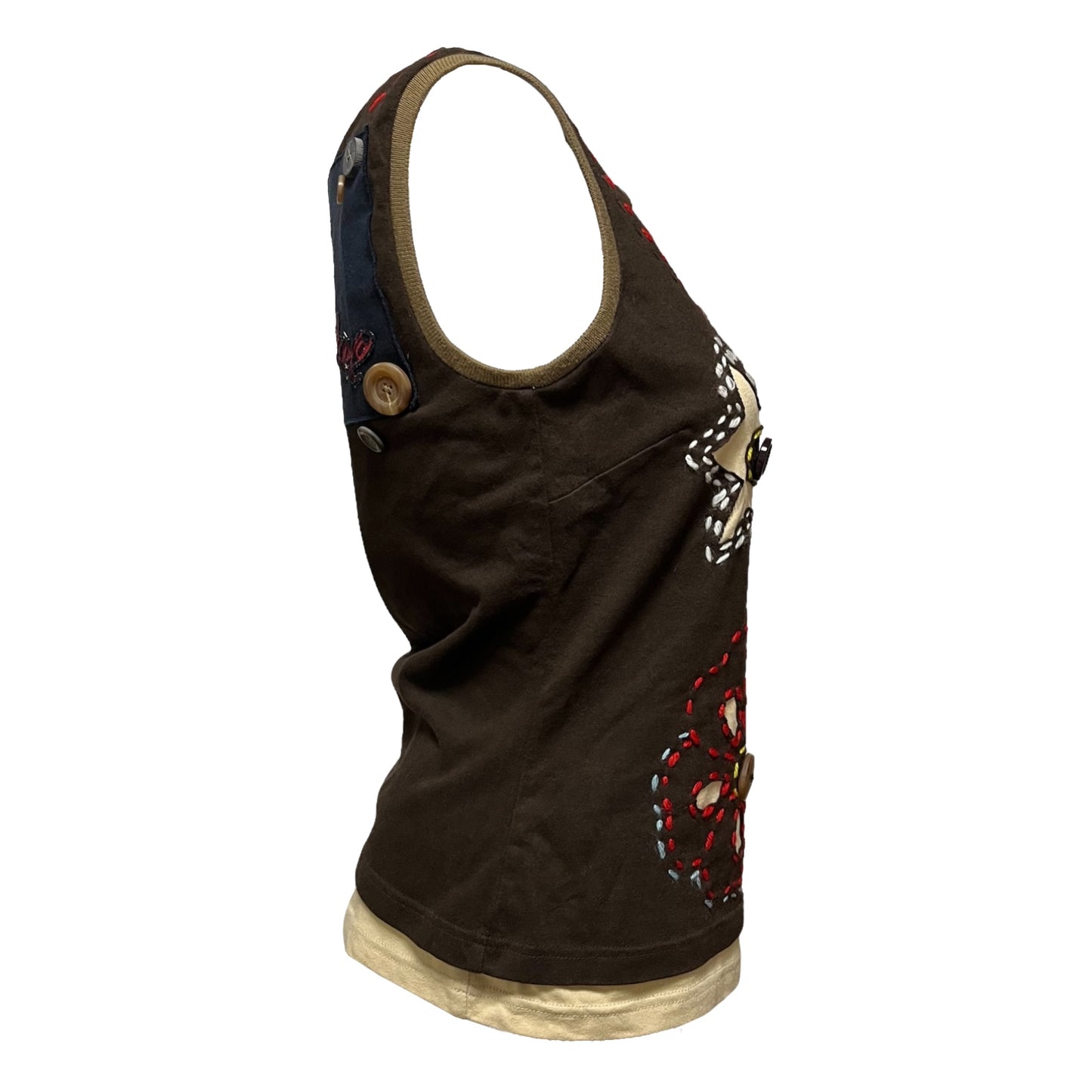 D&G 2002 Fall Winter Embroidered Floral Tank Top