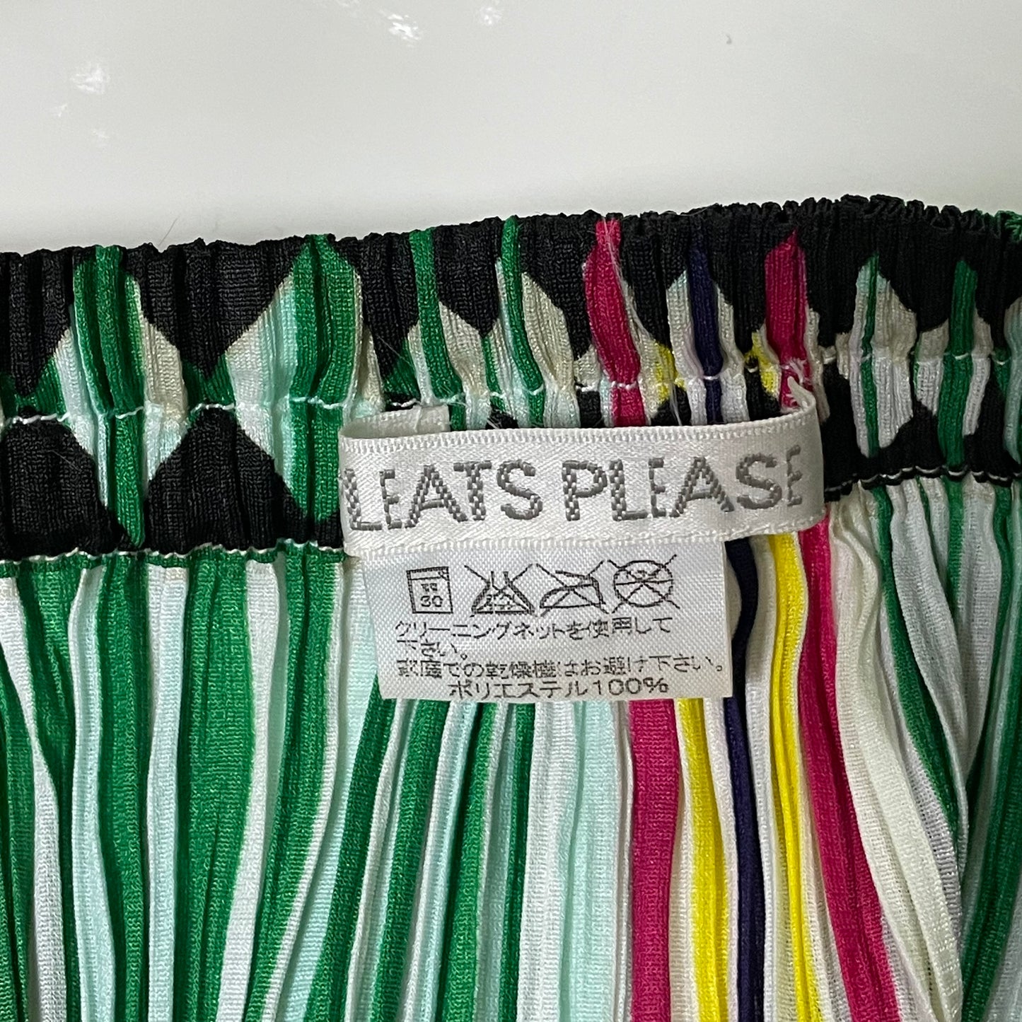 PLEATS PLEASE ISSEY MIYAKE Spring Summer 2002 Pleated Checkered Midi Skirt