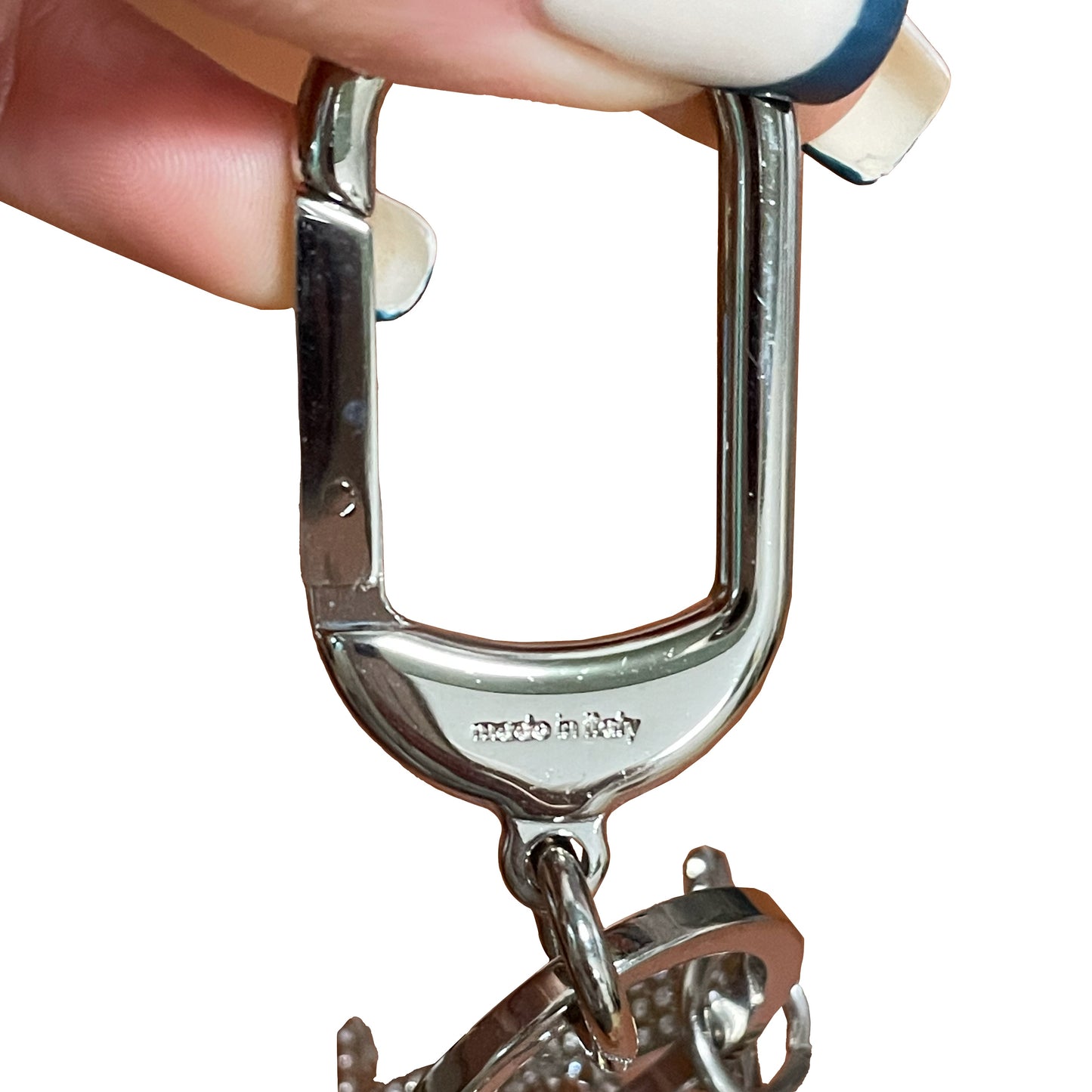 CHRISTIAN DIOR Swarovski Dior Logo Key Chain