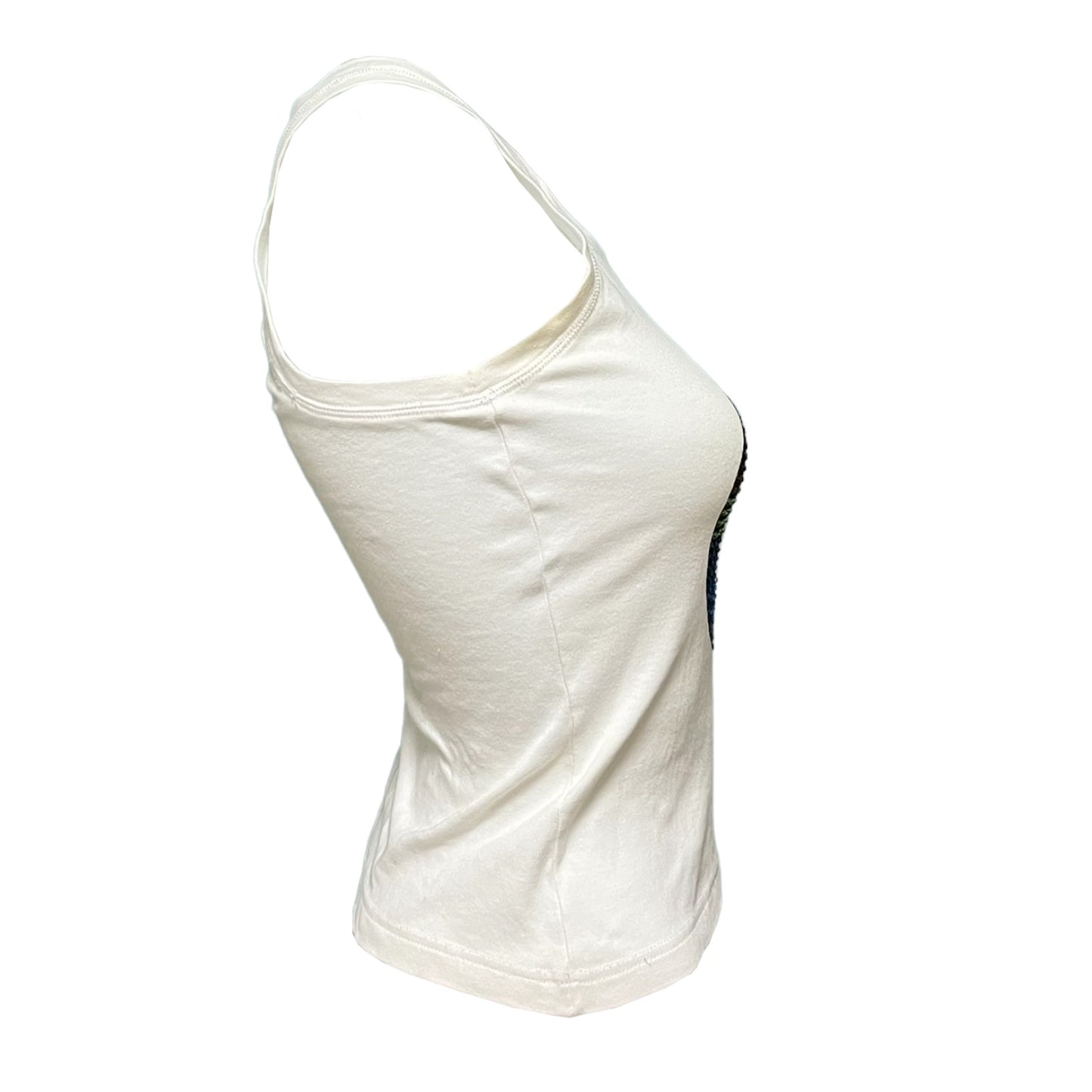 CHRISTIAN DIOR Spring Summer 2005 Peace and Love Sign Swarovski Dior Logo Tank Top
