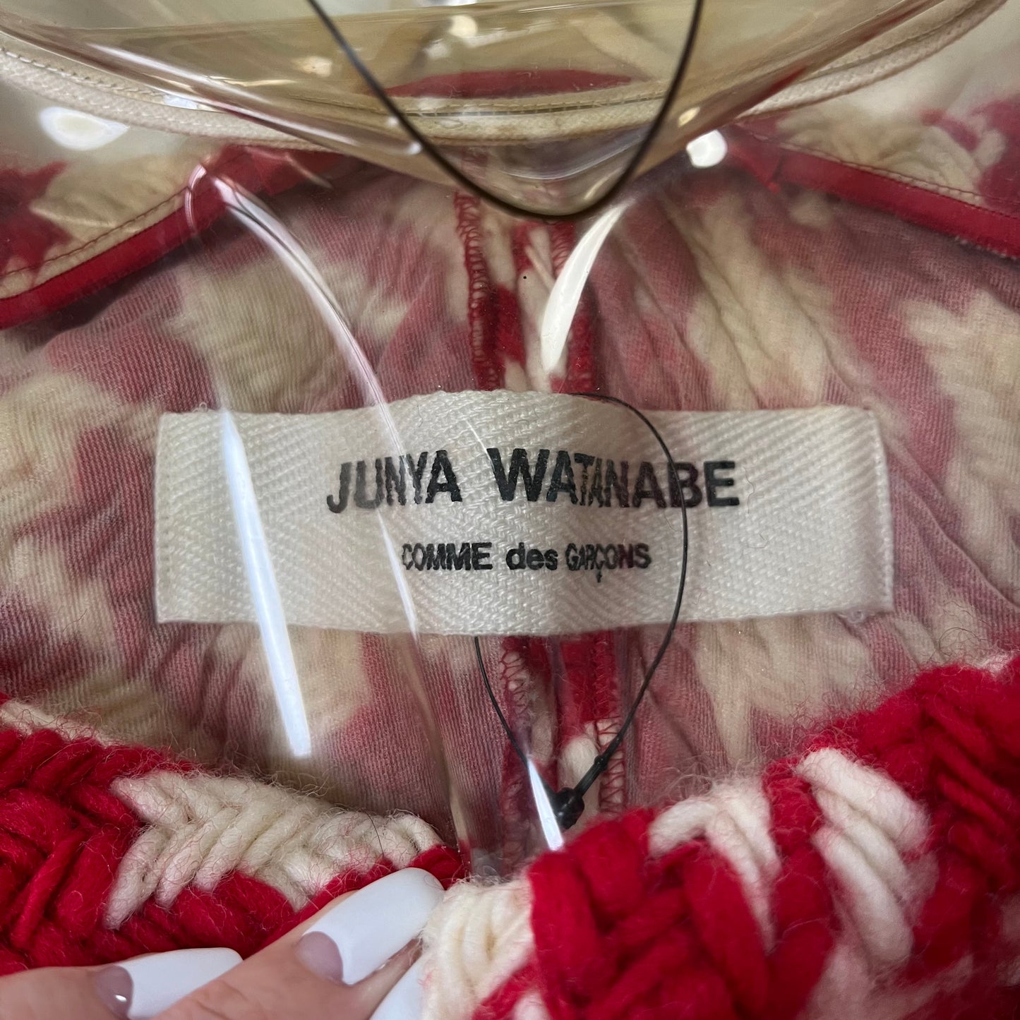 JUNYA WATANABE Fall Winter 2001 PVC Houndstooth Knit Top