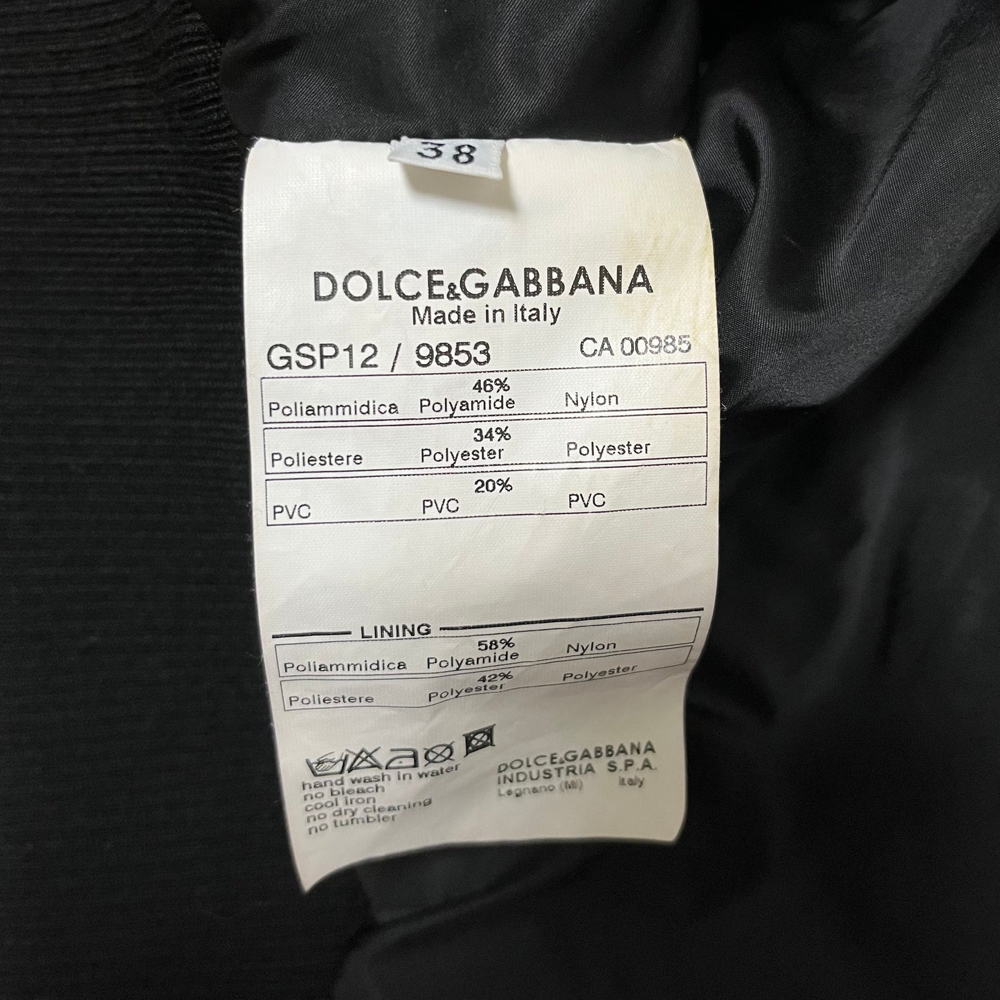 DOLCE&GABBANA Fall Winter 2003 Nylon PVC Cropped Bondage Jacket