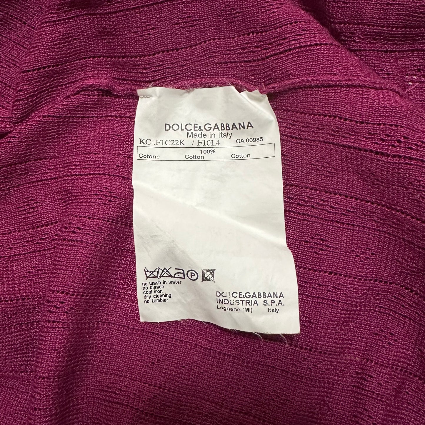 DOLCE&GABBANA Three-Quarter Sleeve Knit Cardigan