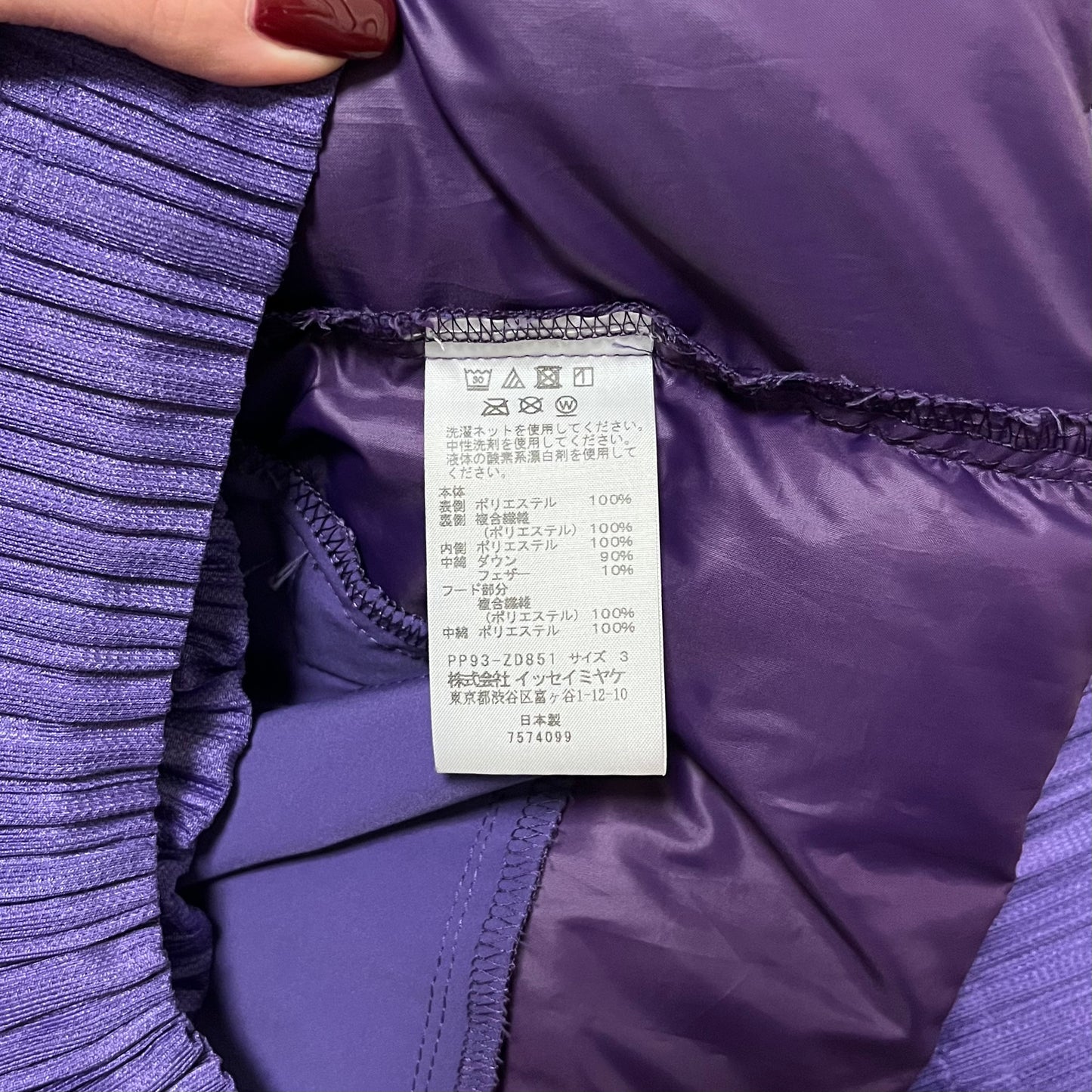 PLEATS PLEASE ISSEY MIYAKE Fall Winter 2019 Reversible Down Plisse Jacket