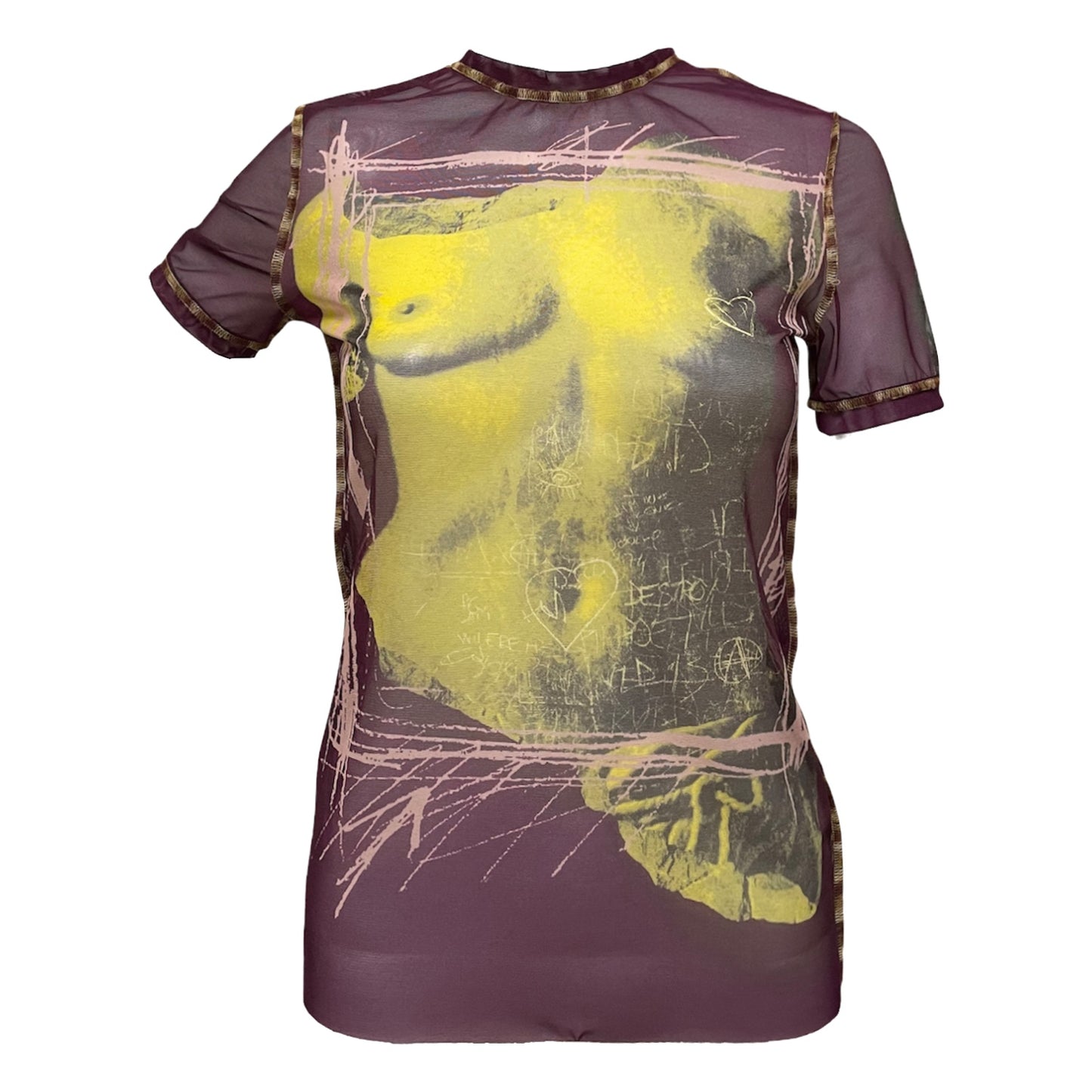 JEAN PAUL GAULTIER Spring Summer 1999 Venus De Milo Mesh T-Shirt