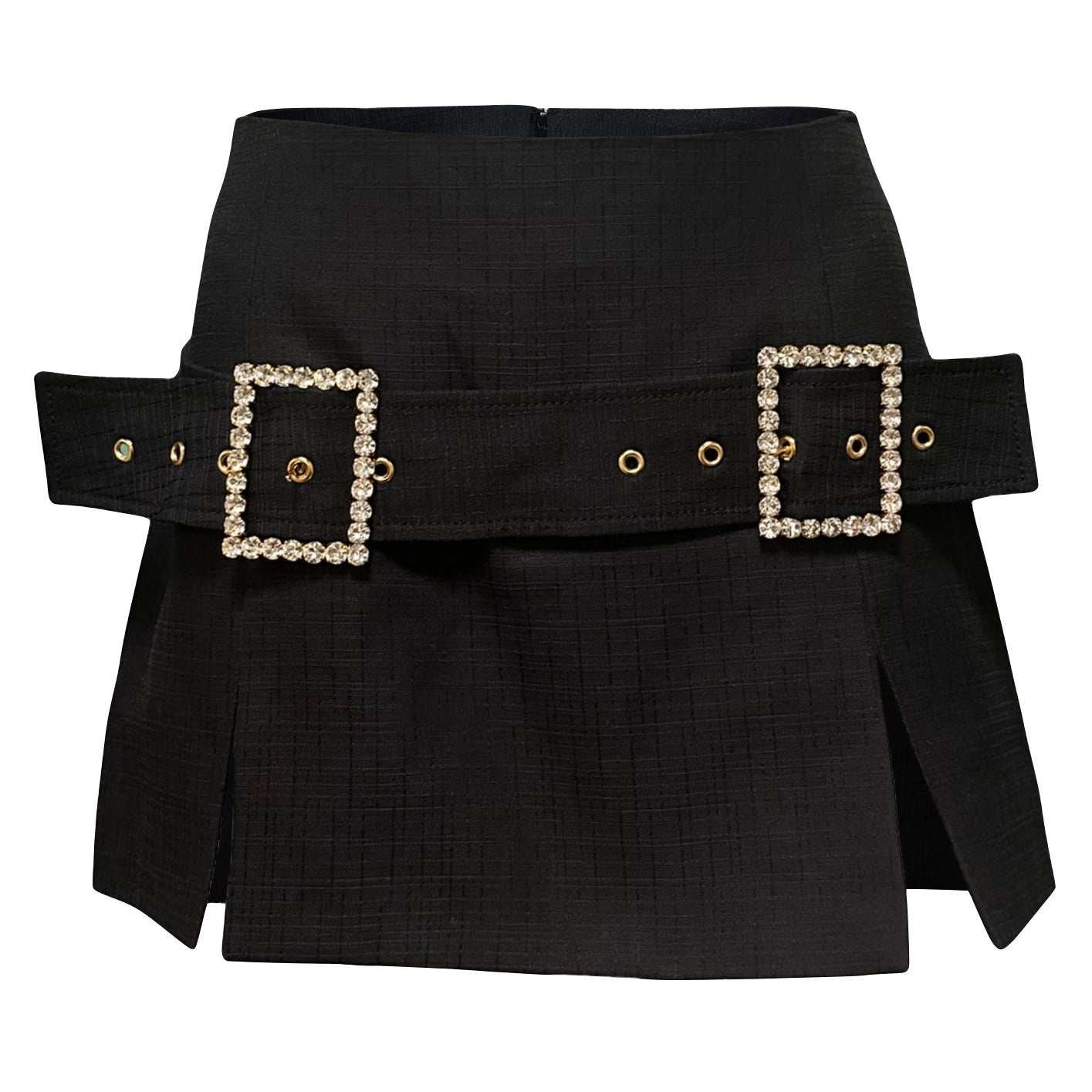 DOLCE&GABBANA Fall Winter 2001 Swarovski Buckle Mini Skirt
