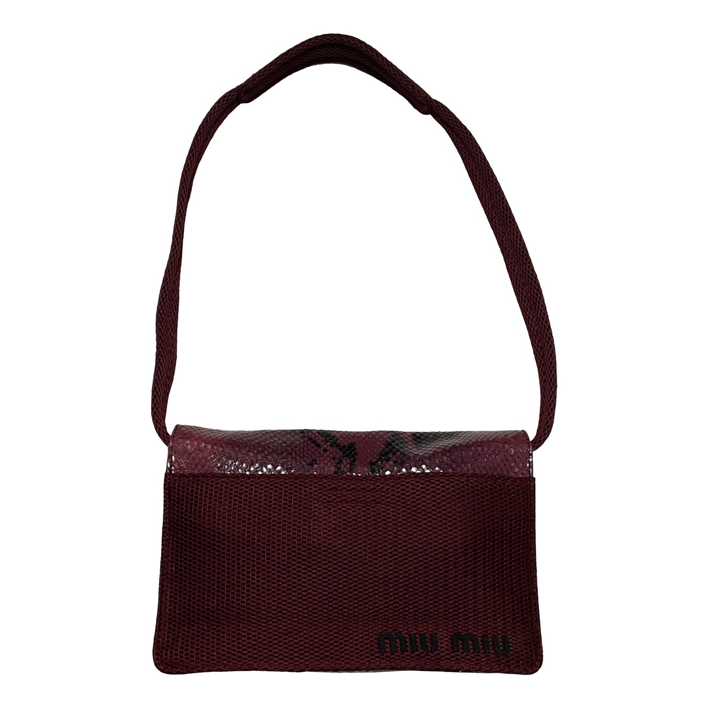 MIU MIU Fall Winter 1999 Python Mesh Hand Bag