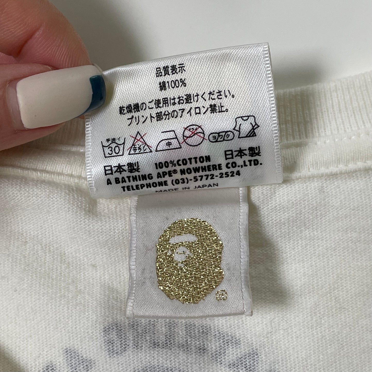 A BATHING APE "BAPE" Logo Bear Print T-Shirt