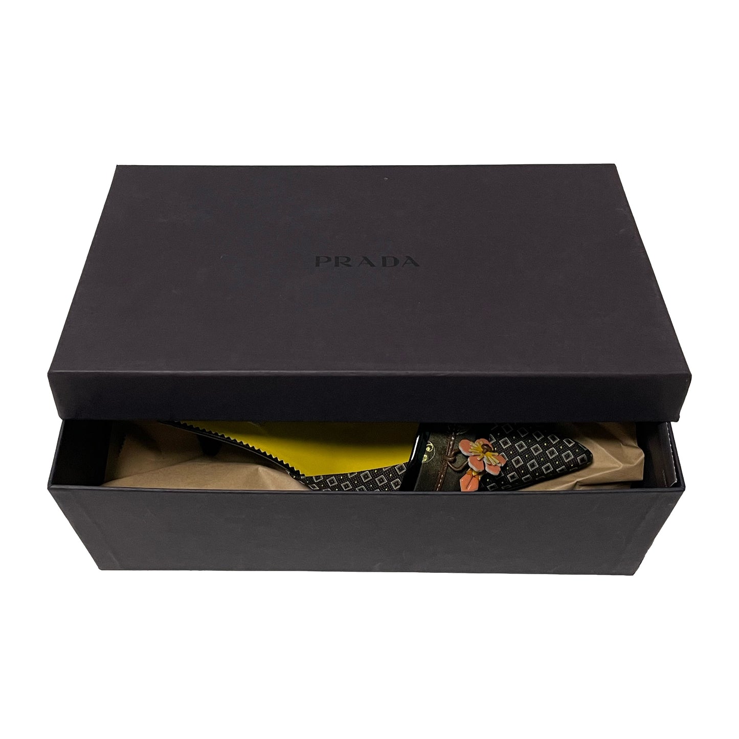 PRADA Flower Kimono Mules