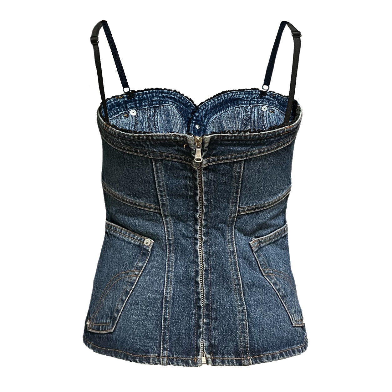 D&G Patchwork Denim Bustier