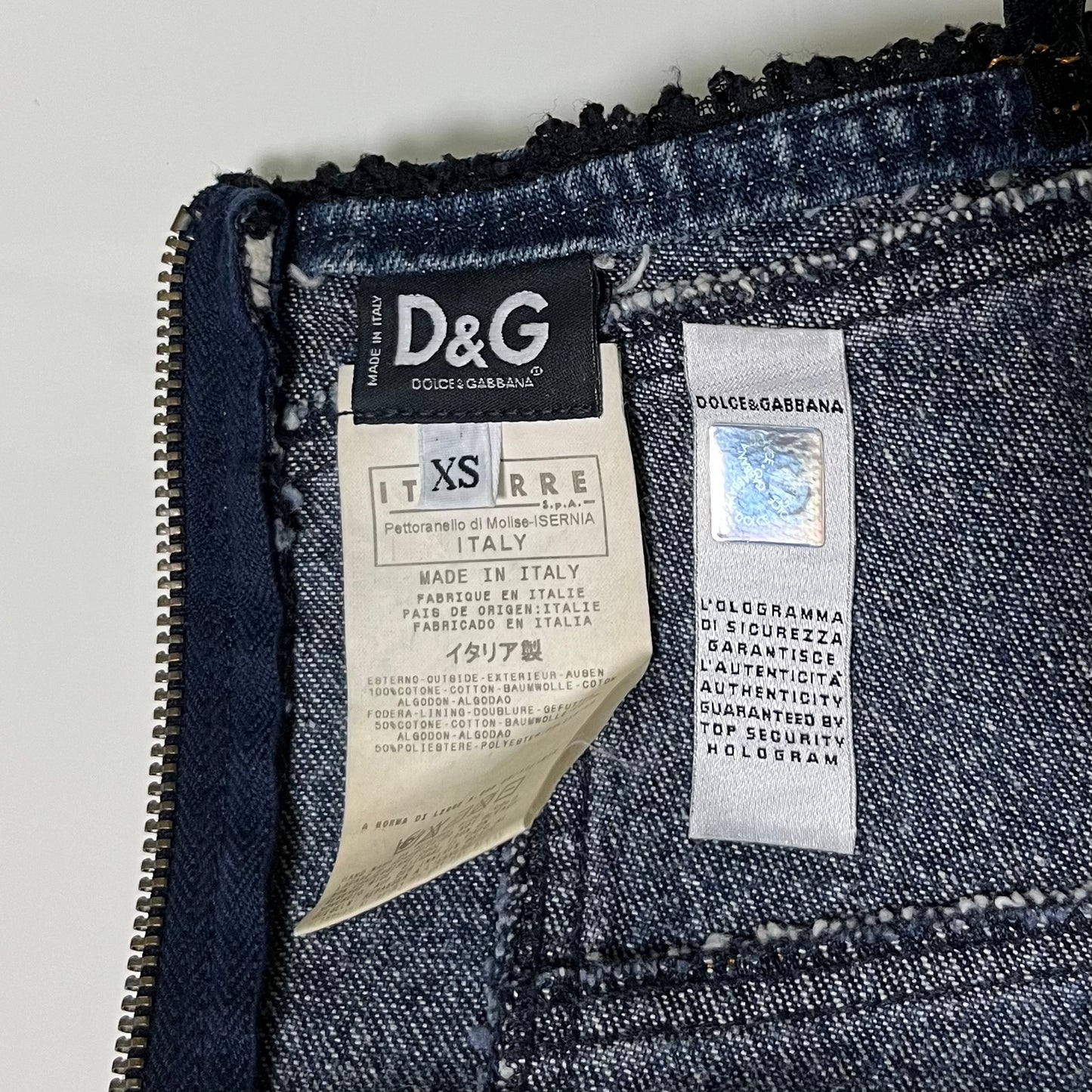 D&G Patchwork Denim Bustier
