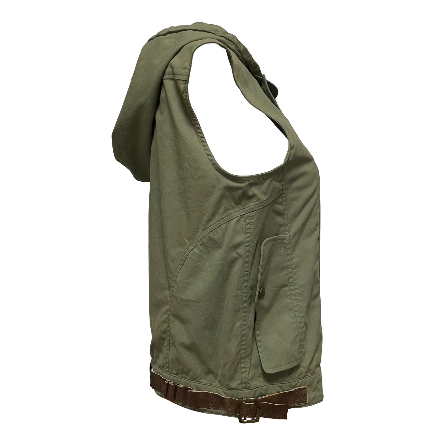 CHRISTIAN DIOR Spring Summer 2003 Leather Buckle Vest