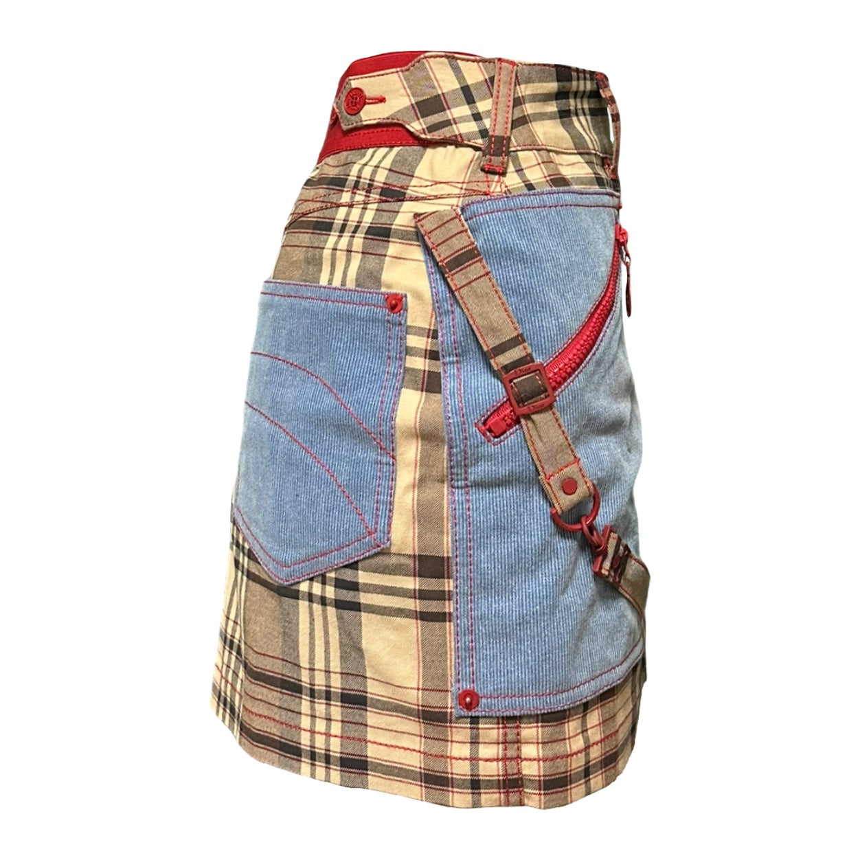 CHRISTIAN DIOR Fall Winter 2004 Golf Checkered Mini Skirt