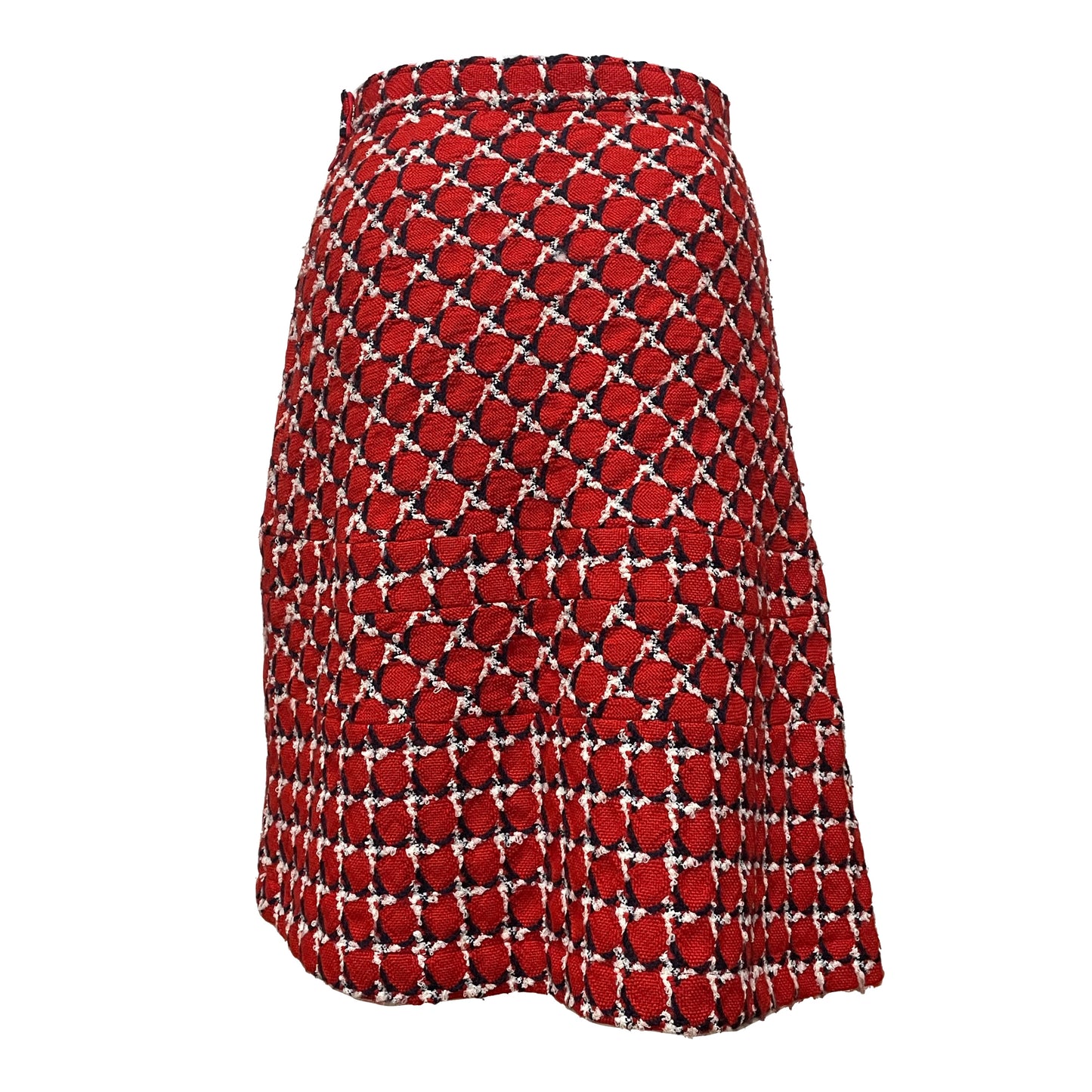 JUNYA WATANABE Fall Winter 2001 Check Tweed Flared Midi Skirt