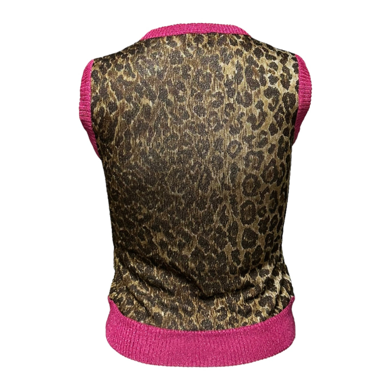 D&G Spring Summer 2001 Leopard Print Knit Tank Top