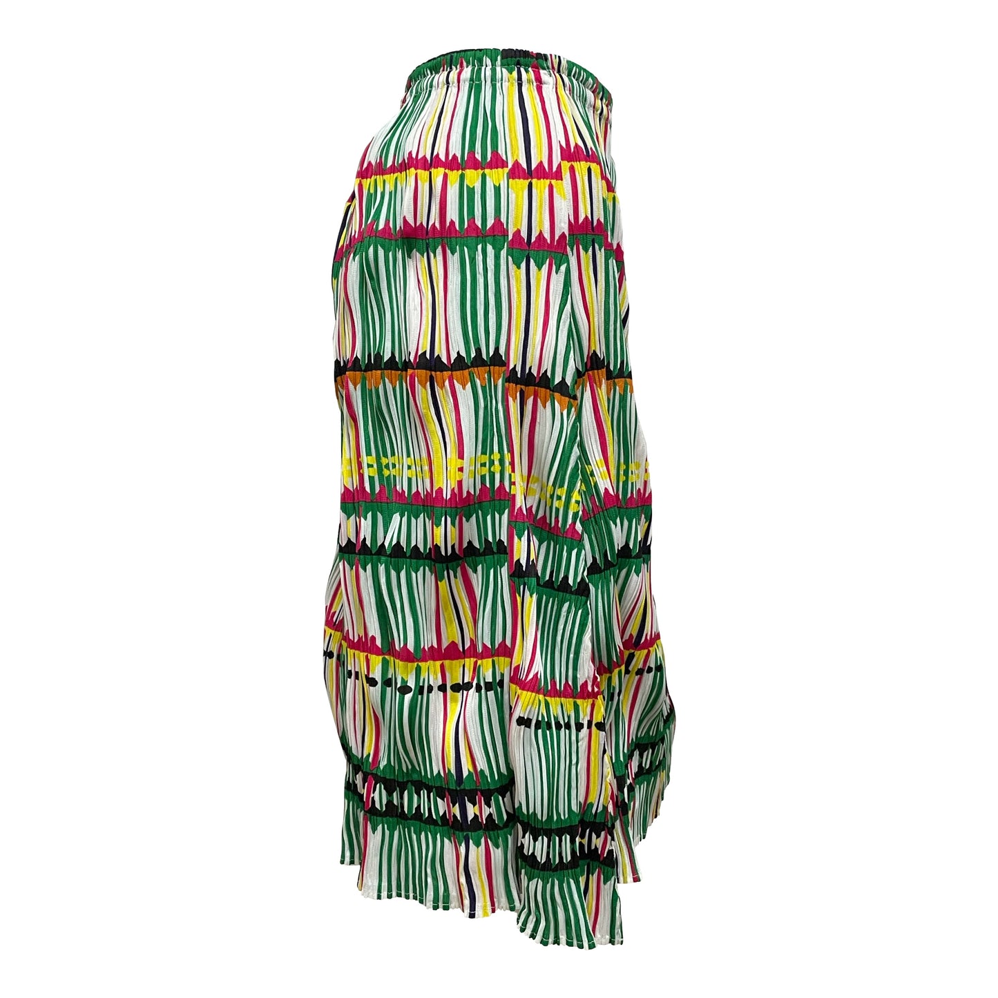 PLEATS PLEASE ISSEY MIYAKE Spring Summer 2002 Pleated Checkered Midi Skirt
