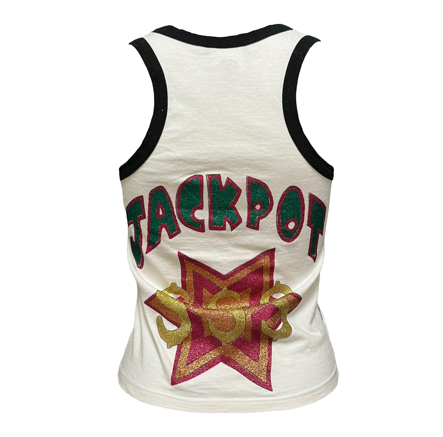 CHRISTIAN DIOR Spring Summer 2002 Glitter Fruits Print Tank Top