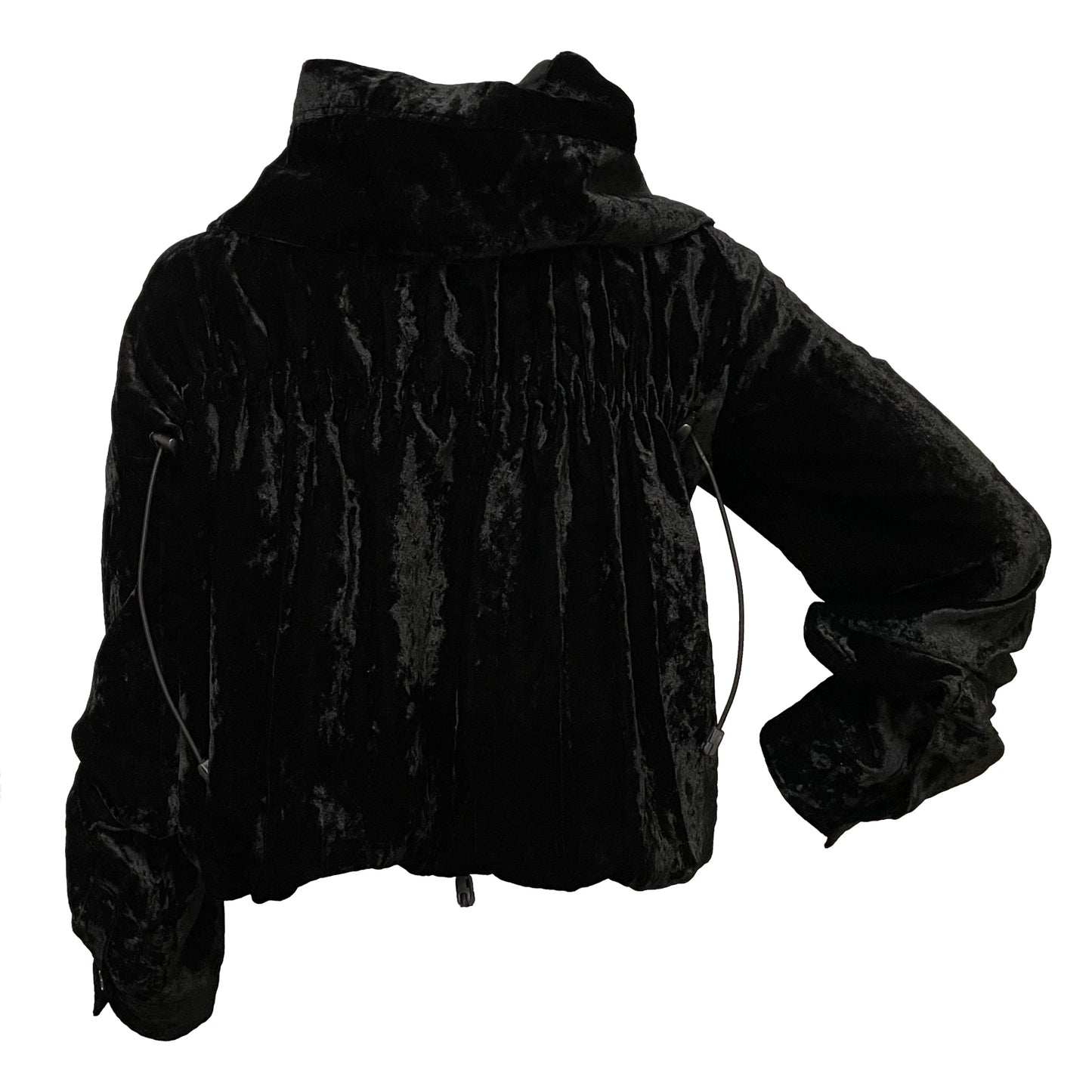 JUNYA WATANABE Fall Winter 2005 Velour Scrunched Drawstring Jacket