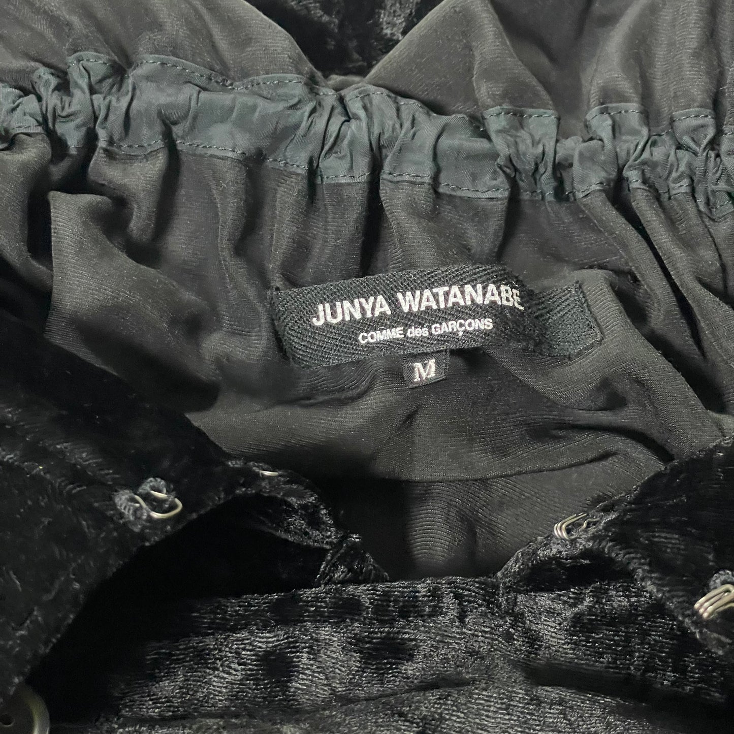 JUNYA WATANABE Fall Winter 2005 Velour Scrunched Drawstring Jacket