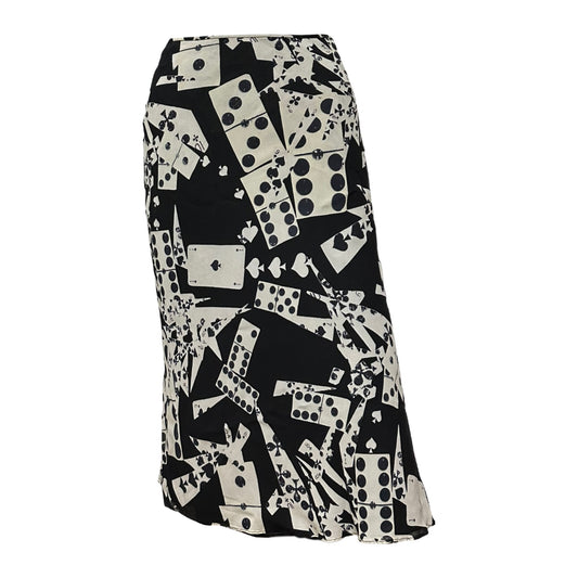 CHRISTIAN DIOR Spring Summer 2001 Dice Trump Print Midi Skirt