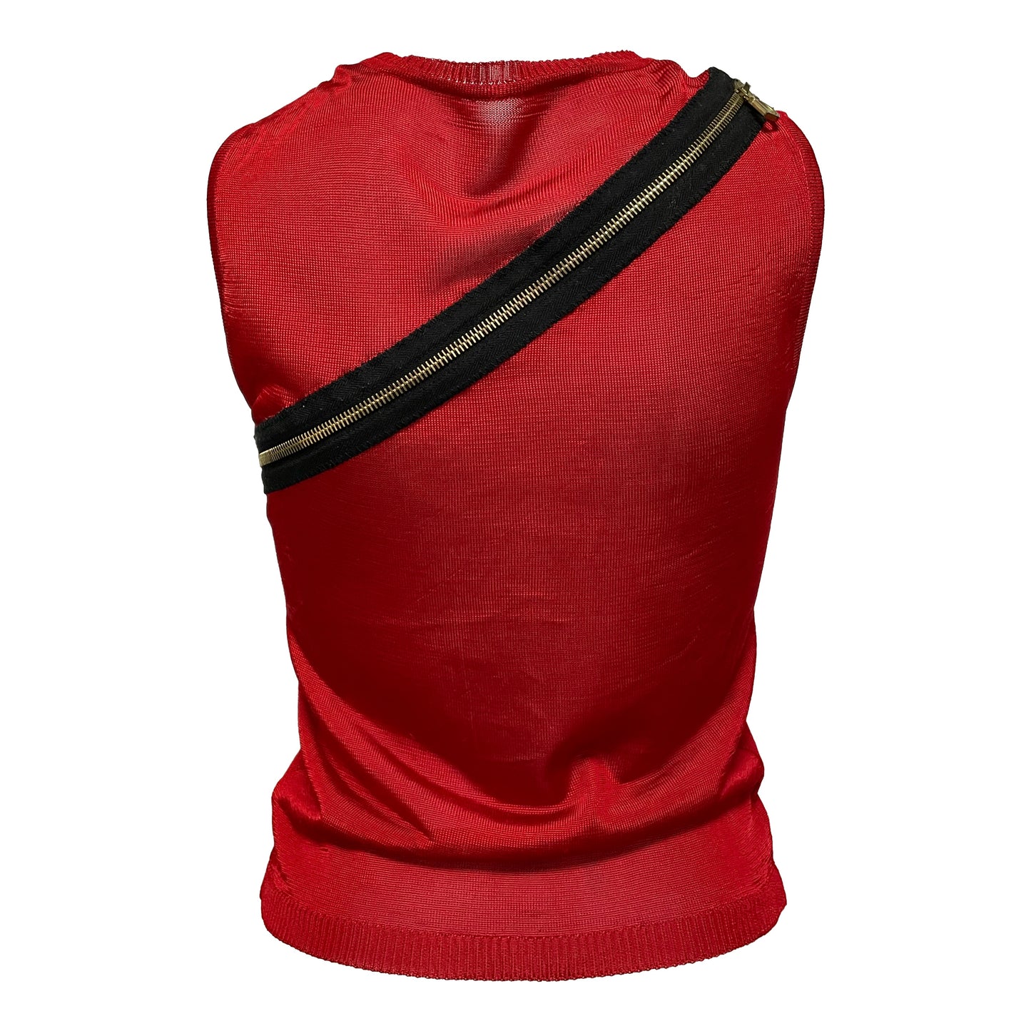 CHRISTIAN DIOR Spring Summer 2001 Sequin Zip Knit Tank Top