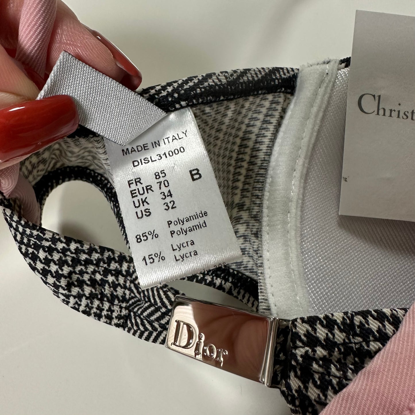 CHRISTIAN DIOR Spring Summer 2005 Houndstooth Print Bikini