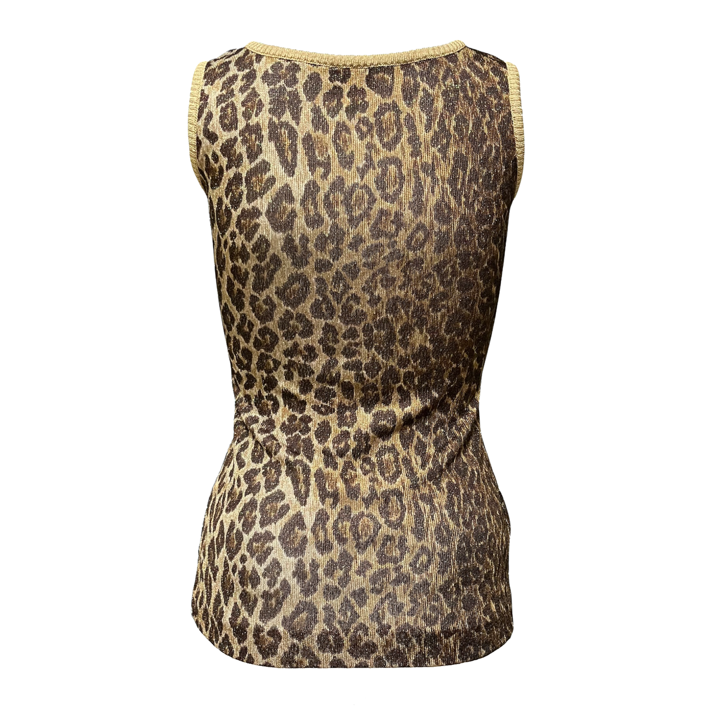 D&G Spring Summer 2001 Leopard Print Knit Tank Top