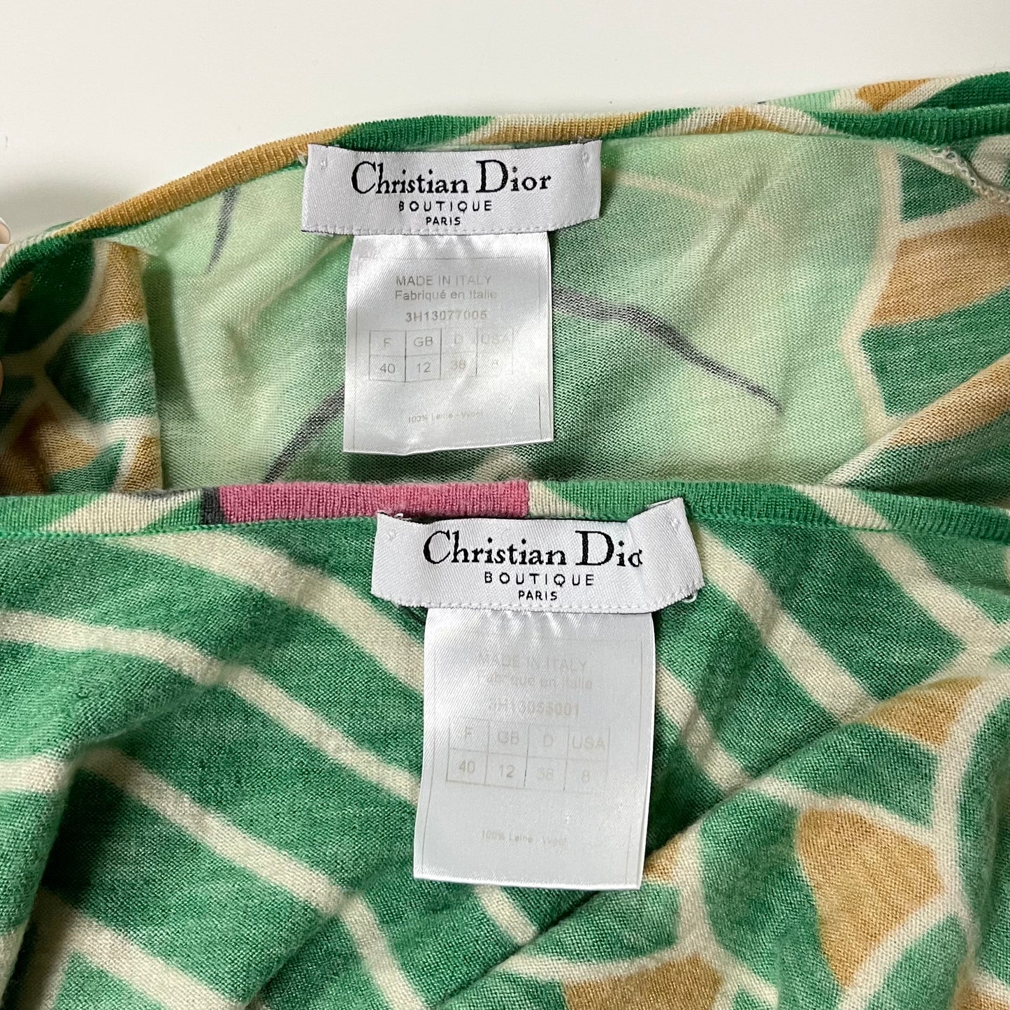 CHRISTIAN DIOR Fall Winter 2003 Koi Floral Print Cardigan and Camisole Set