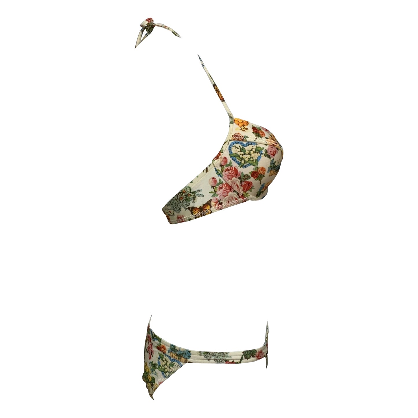 CHRISTIAN DIOR Spring Summer 2002 Floral Print Bikini