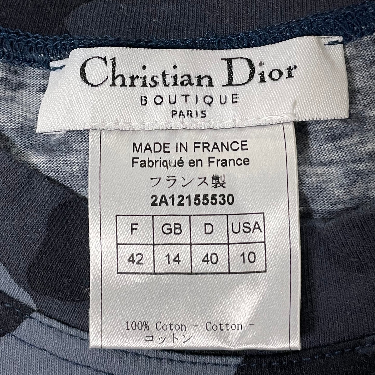 CHRISTIAN DIOR Spring Summer 2002 Camouflage T-Shirt
