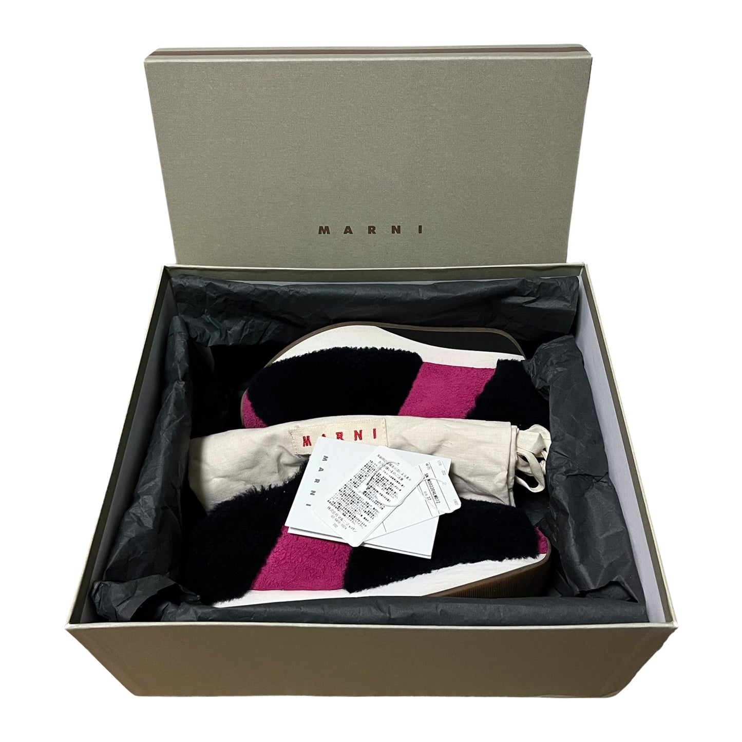 MARNI Fur Big Foot Sneakers