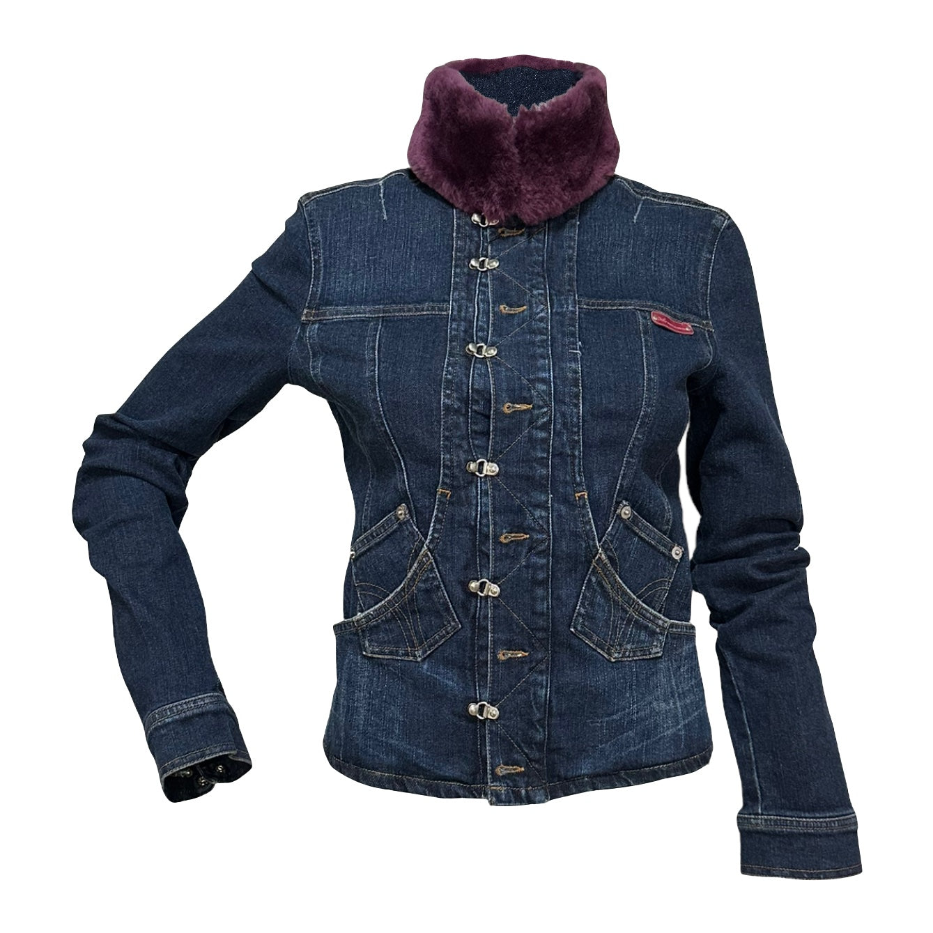 D&G Fur Trim Patchwork Denim Jacket