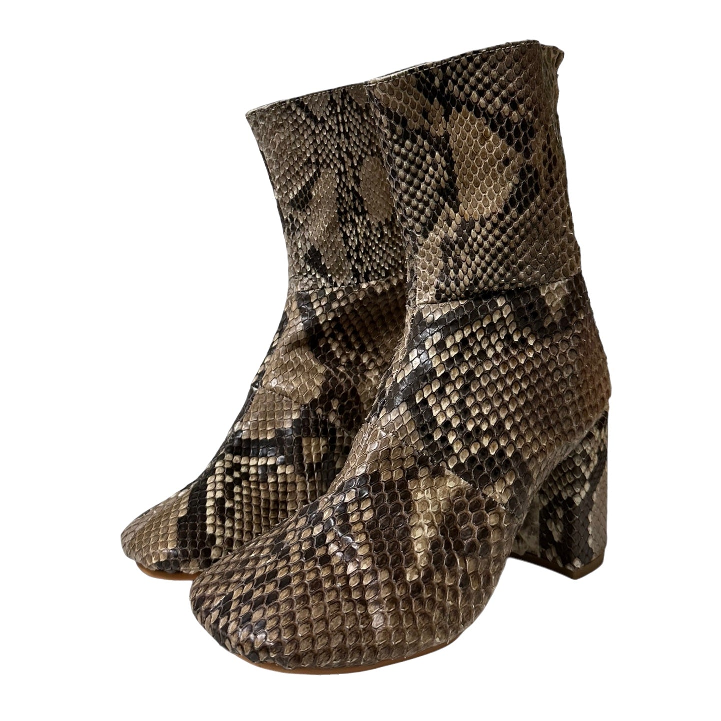 JUNYA WATANABE Spring Summer 2017 Python Zip Ankle Boots