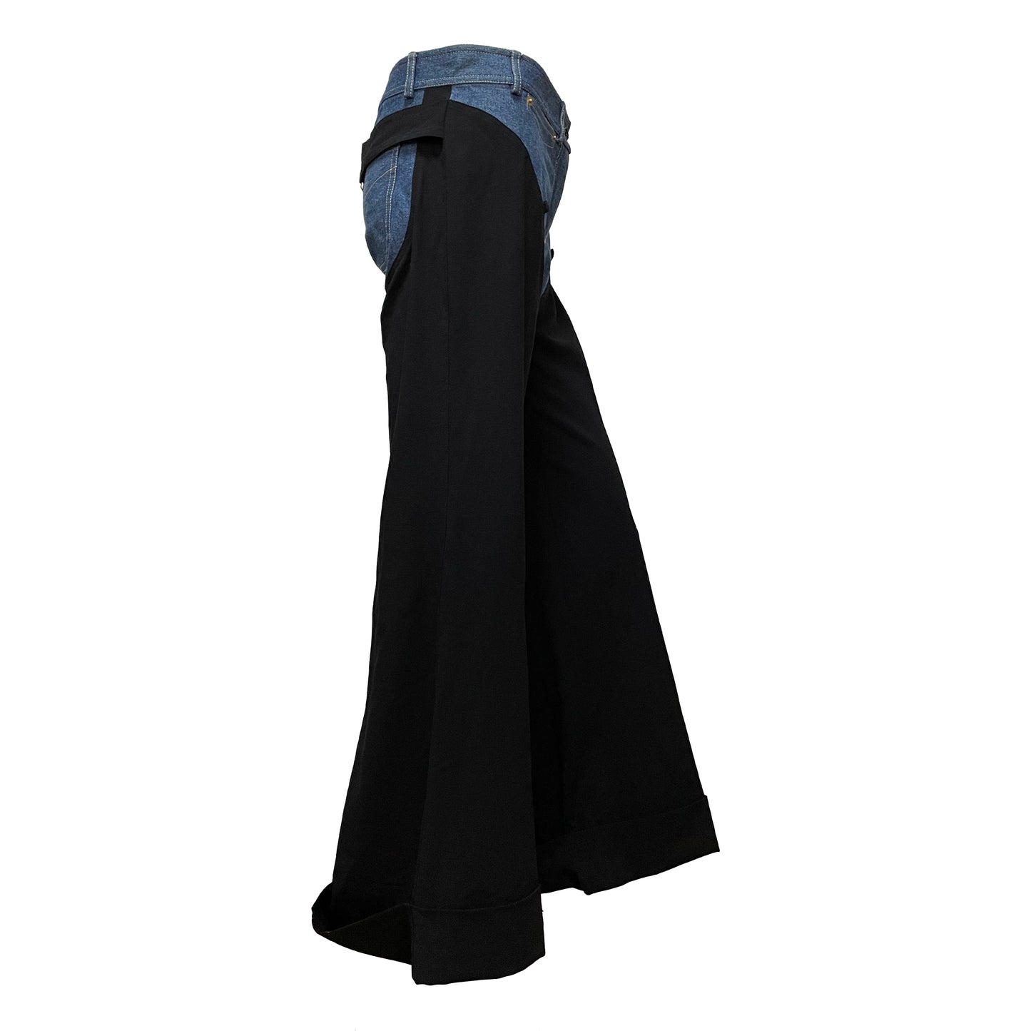 DOLCE&GABBANA Spring Summer 2001 Docking Denim Flared Pants