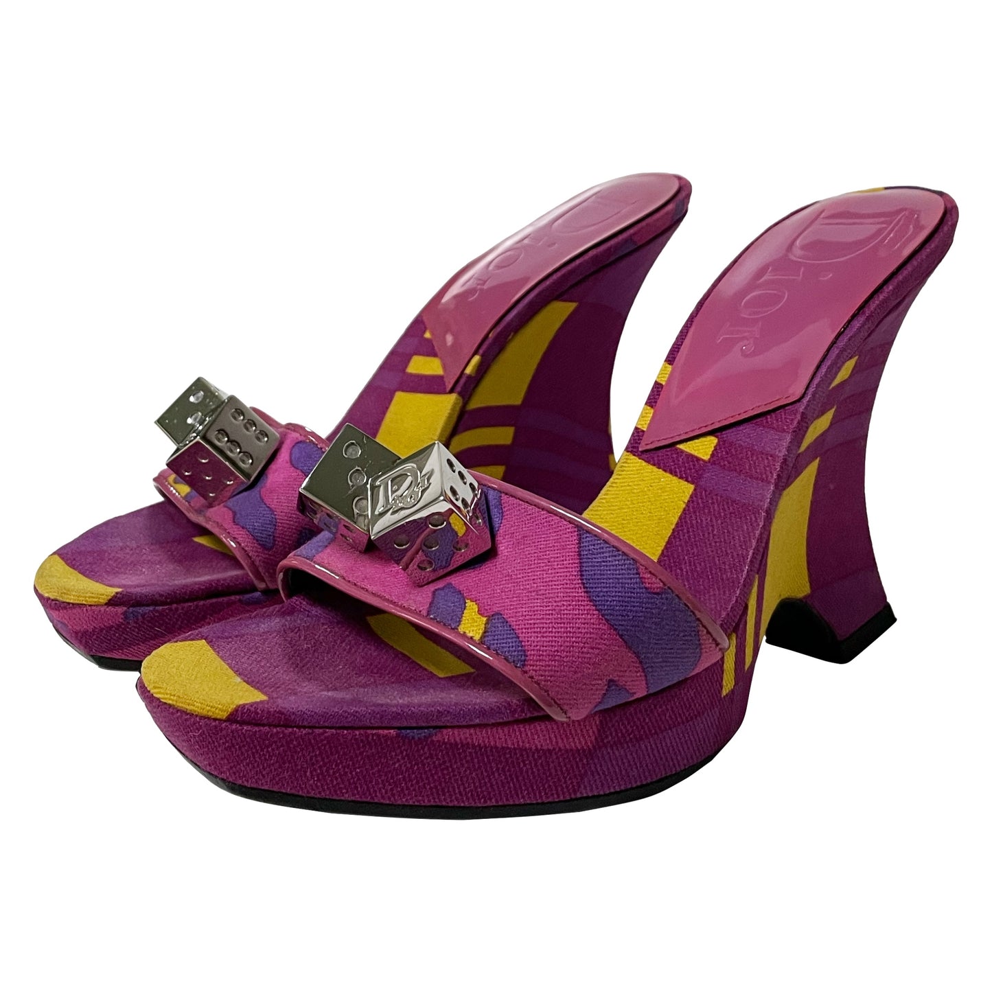 CHRISTIAN DIOR Fall Winter 2004 Animal Print Dice Sandal