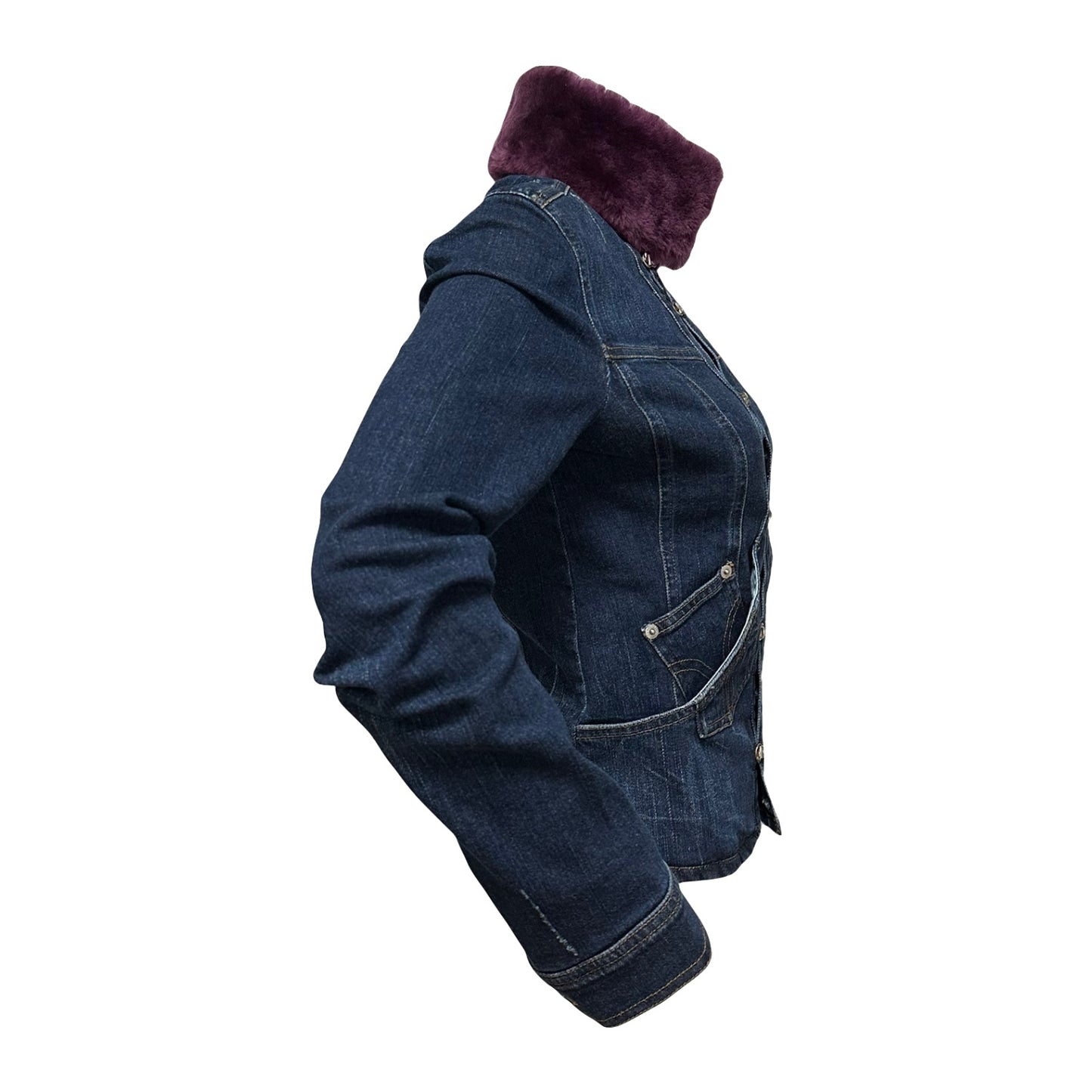 D&G Fur Trim Patchwork Denim Jacket