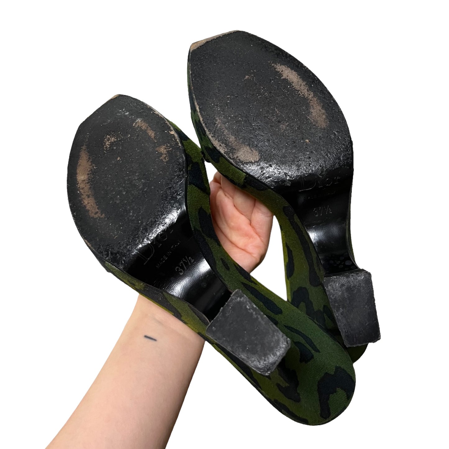 CHRISTIAN DIOR Fall Winter 2004 Leopard Print Dice Sandals