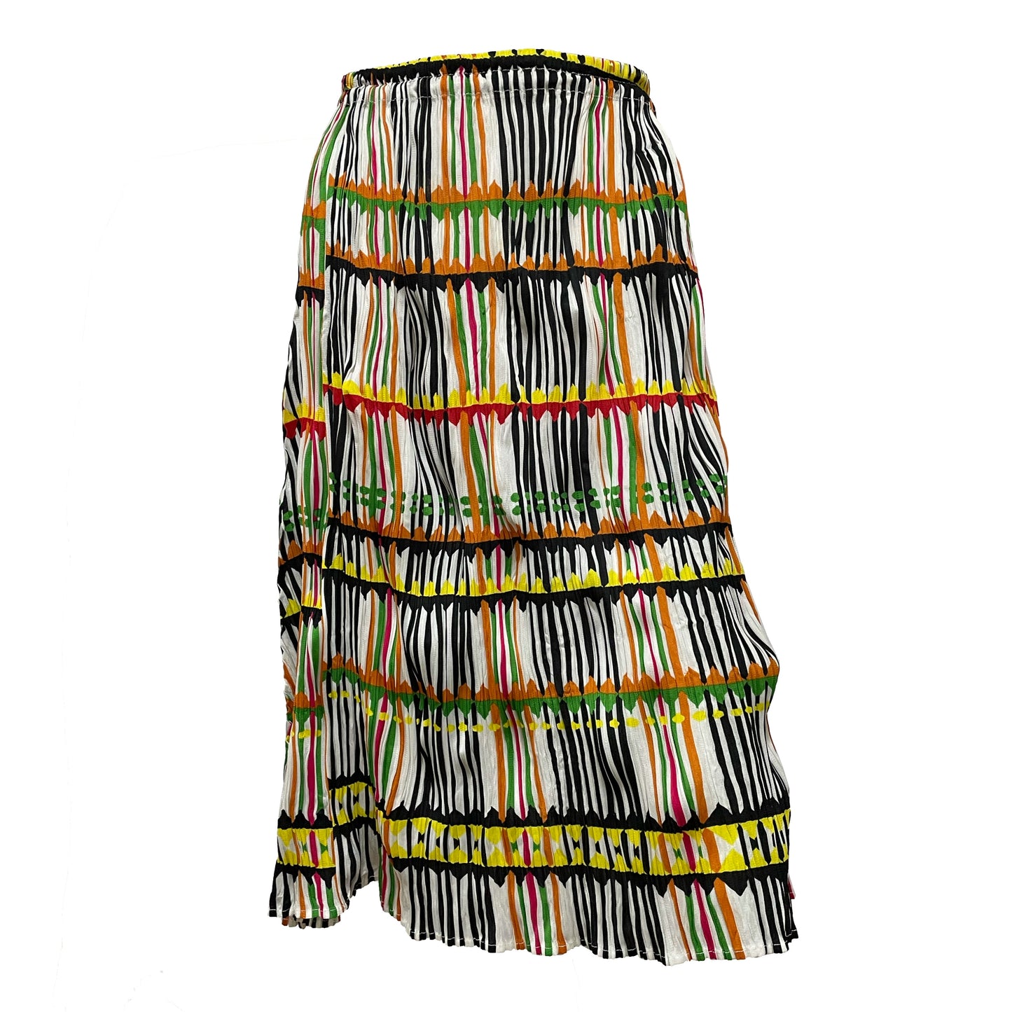 PLEATS PLEASE ISSEY MIYAKE Spring Summer 2002 Pleated Checkered Midi Skirt